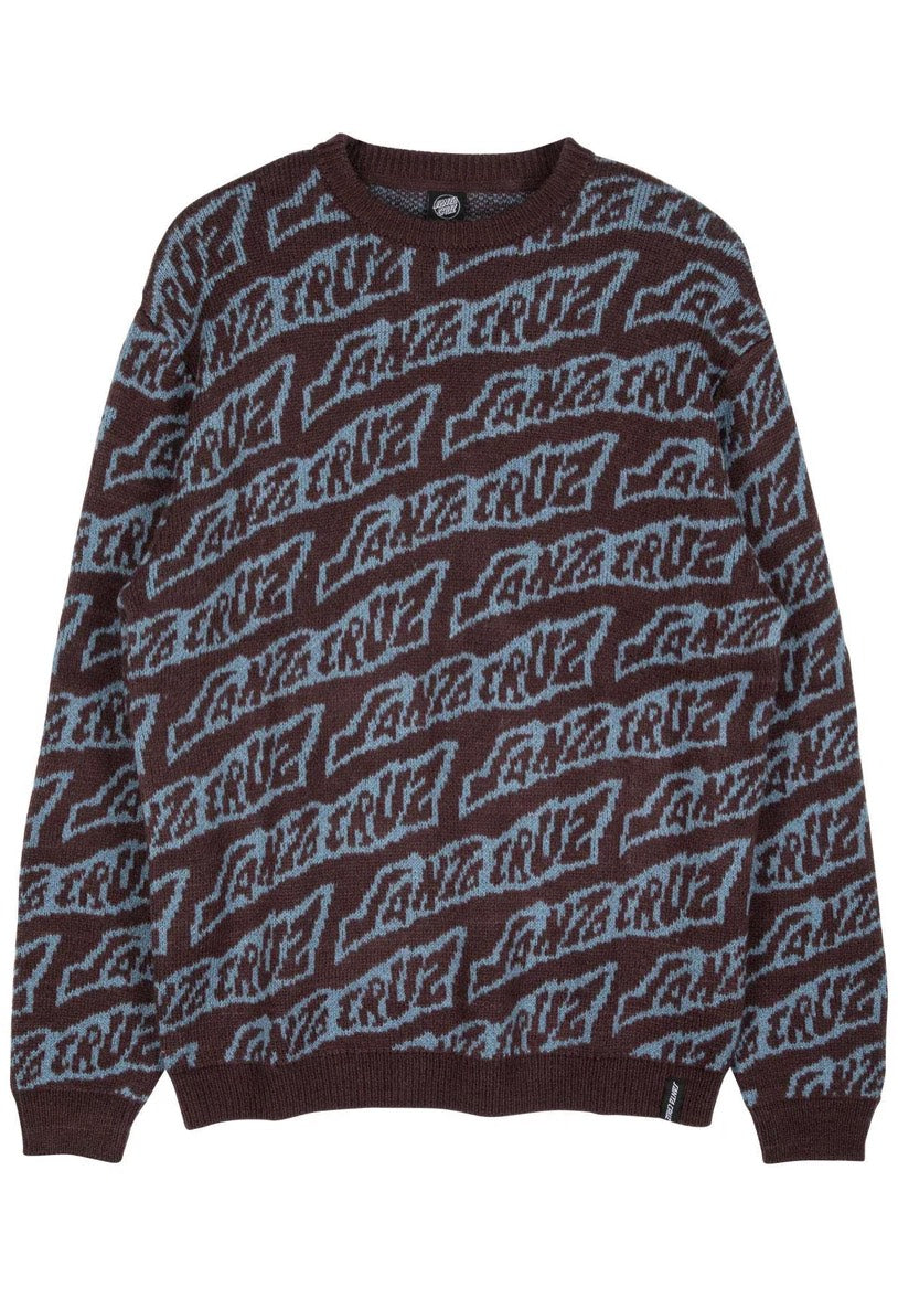 Santa Cruz - Creep Repeat Knit Blackcurrant - Pullover | Men-Image