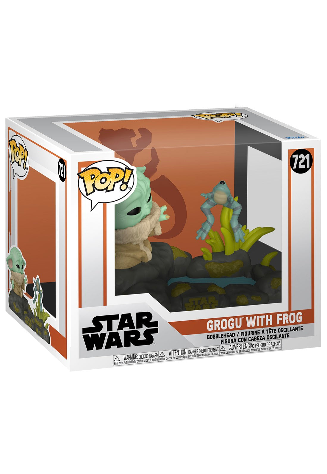 The Mandalorian - Din Grogu w/ Frog POP! Deluxe Bobble Head - Funko Pop | Neutral-Image