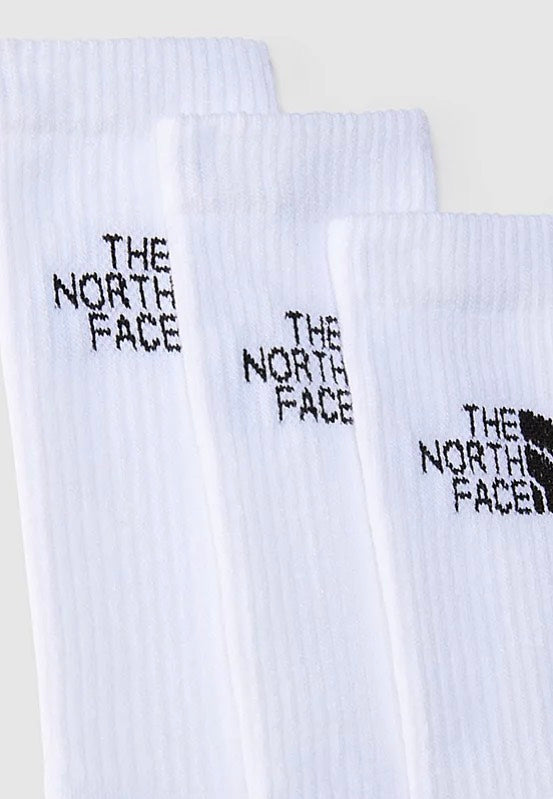 The North Face - Multi Sport Cush Crew Pack Of 3 Tnf White - Socks | Men-Image