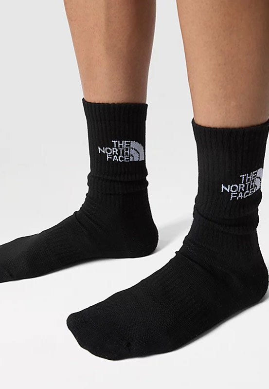 The North Face - Multi Sport Cush Crew Pack Of 3 Tnf Black - Socks | Men-Image