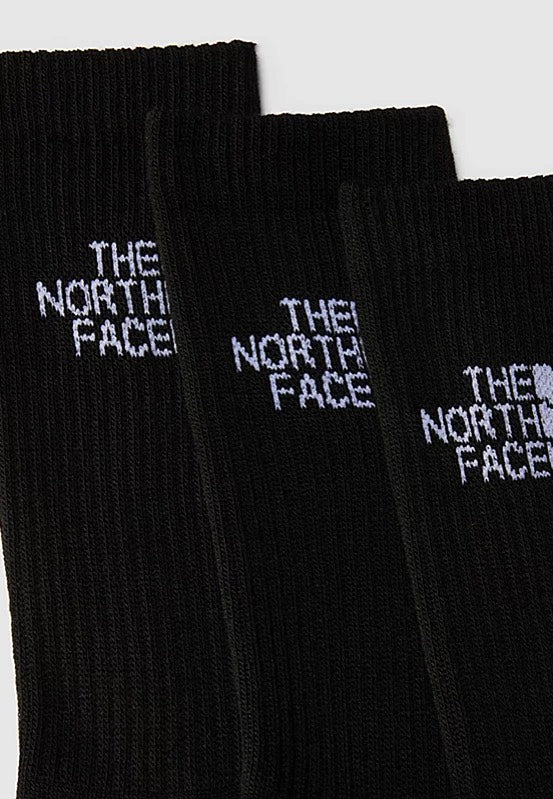 The North Face - Multi Sport Cush Crew Pack Of 3 Tnf Black - Socks | Men-Image