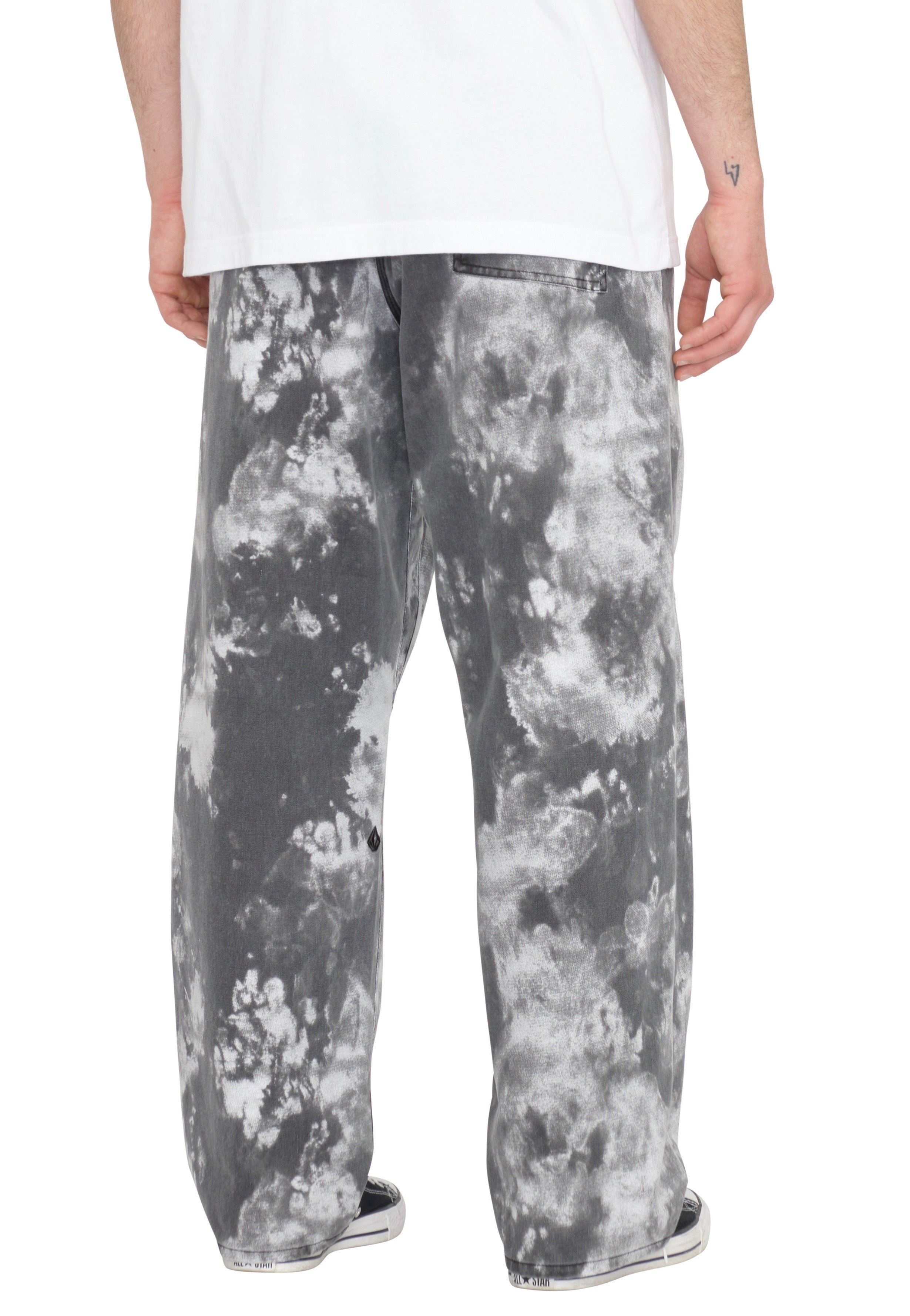 Volcom - Asphalt Beach Elastic Wais Black White - Pants | Men-Image