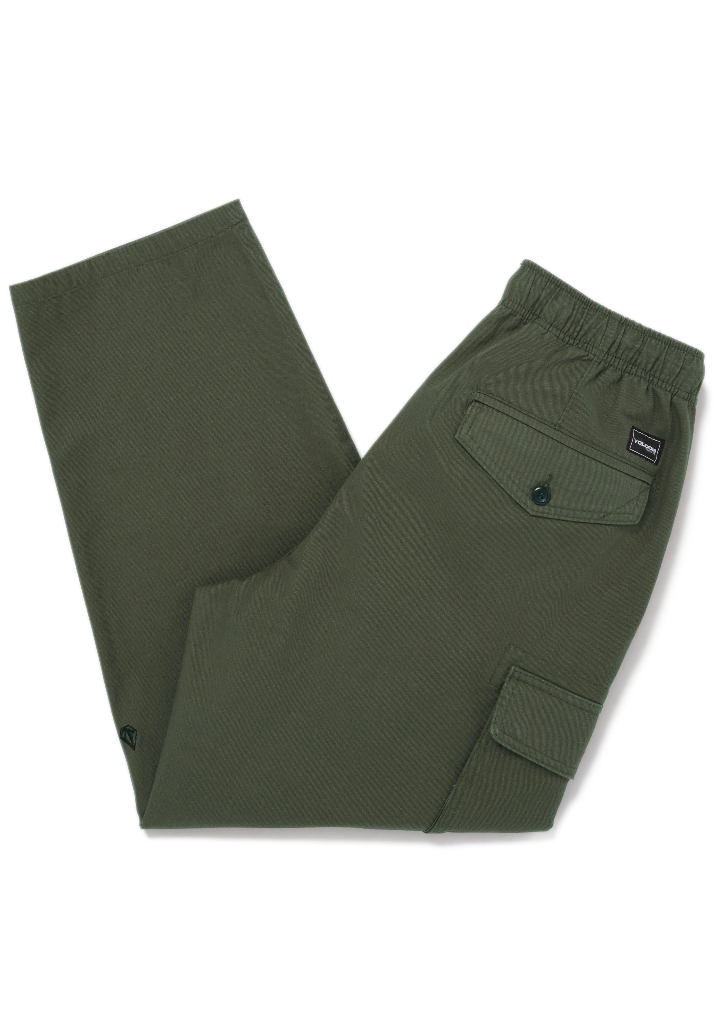 Volcom - Billow Tapered Elastic Waist Cargo Squadron Green - Pants | Men-Image