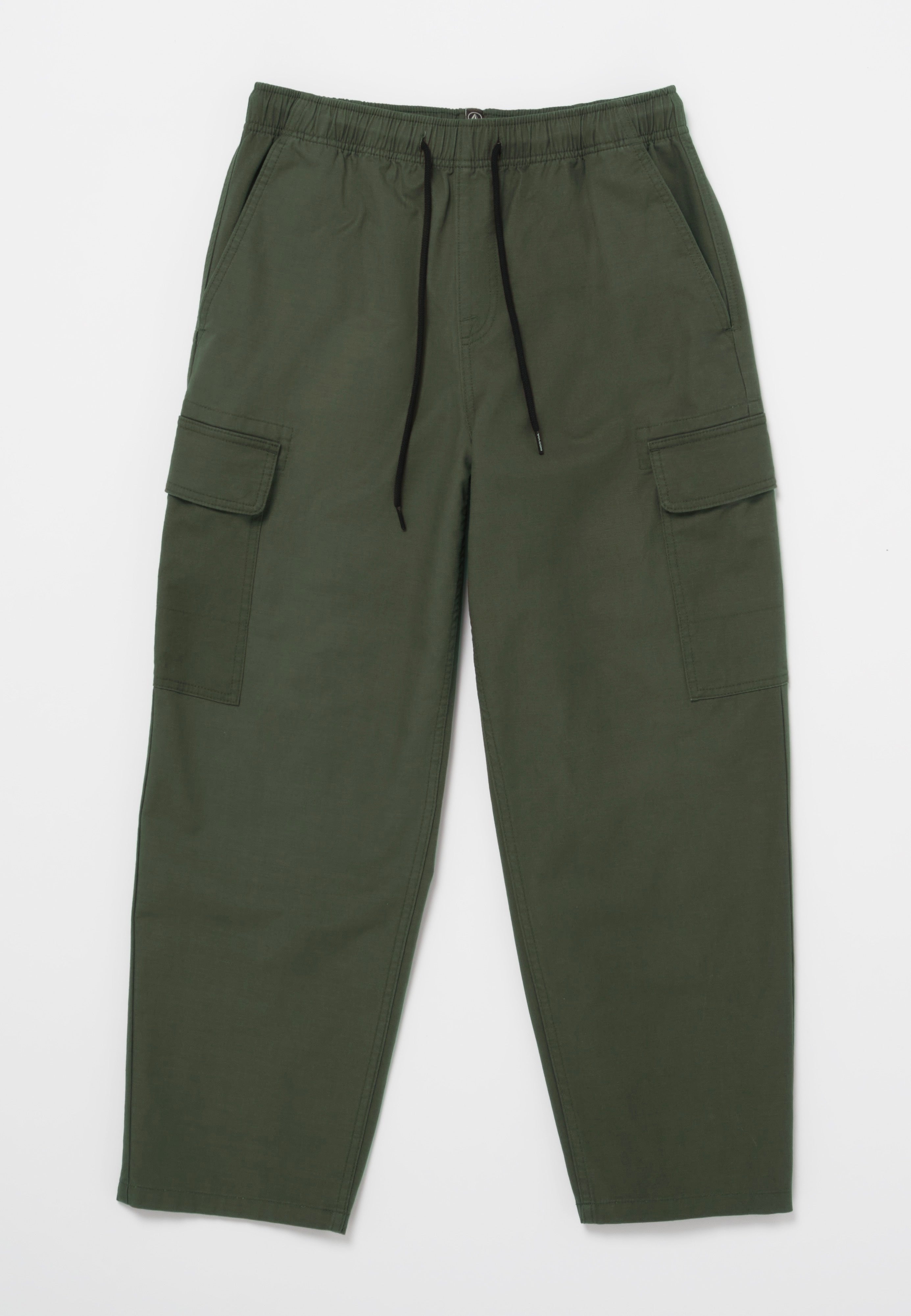 Volcom - Billow Tapered Elastic Waist Cargo Squadron Green - Pants | Men-Image