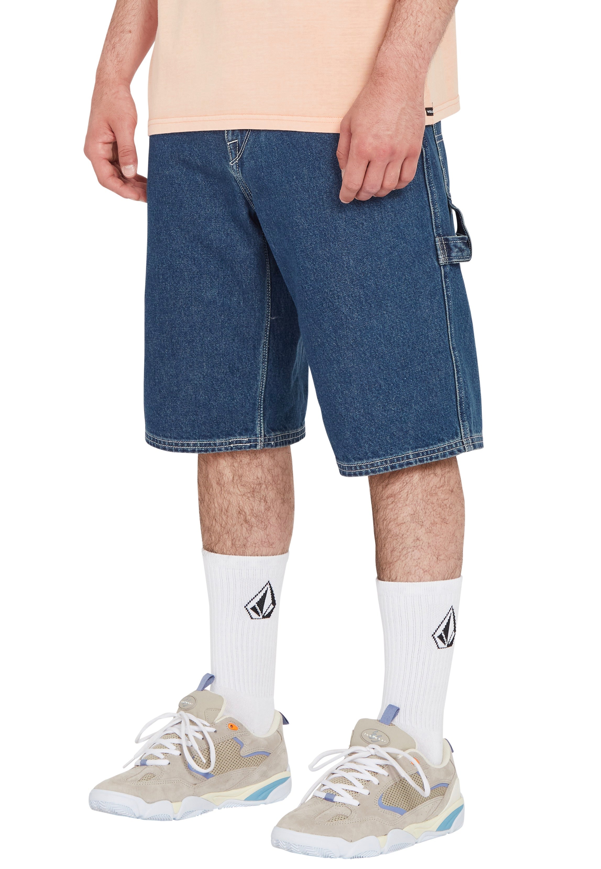 Volcom - Labored Denim Utility Indigo Ridge Wash - Shorts | Men-Image