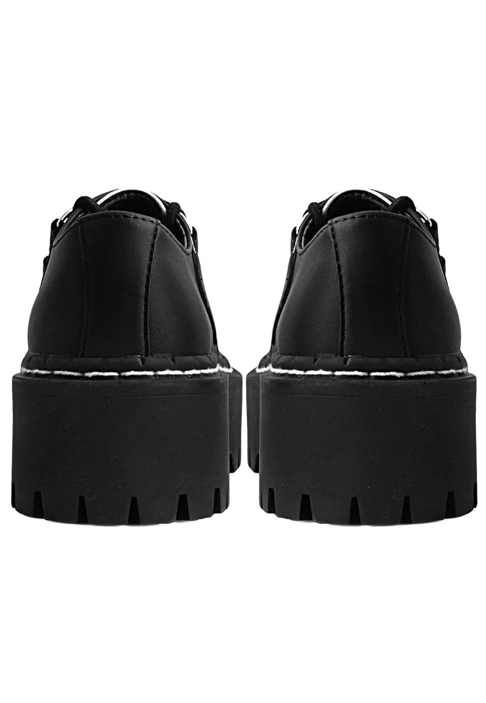 T.U.K. - Doubledecker Creeper Black/White Tukskin - Girl Shoes | Women-Image