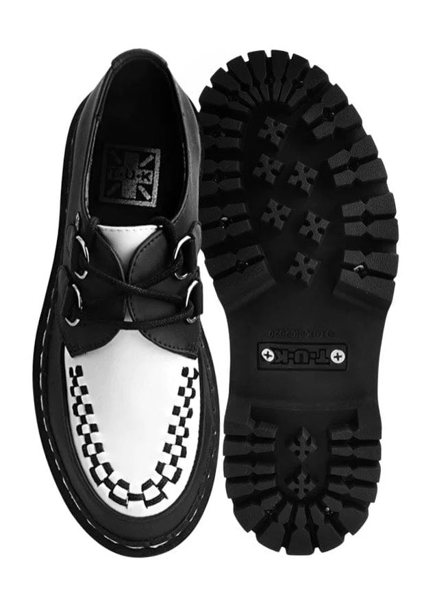 T.U.K. - Doubledecker Creeper Black/White Tukskin - Girl Shoes | Women-Image