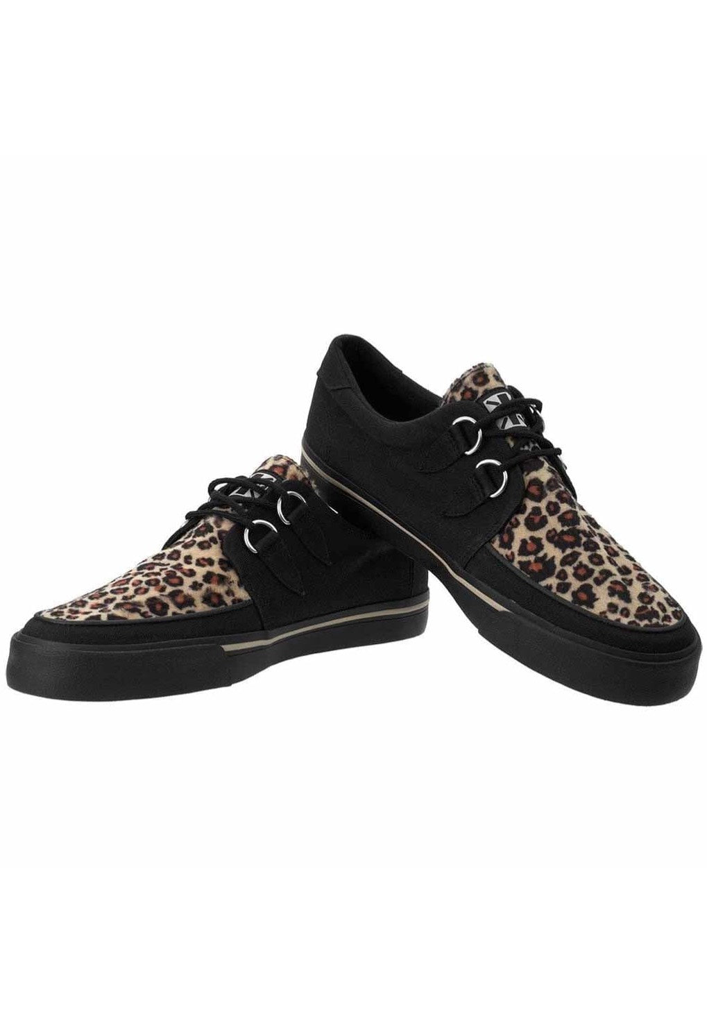 T.U.K. - Creeper Black Leopard/Canvas Upper - Girl Shoes | Women-Image