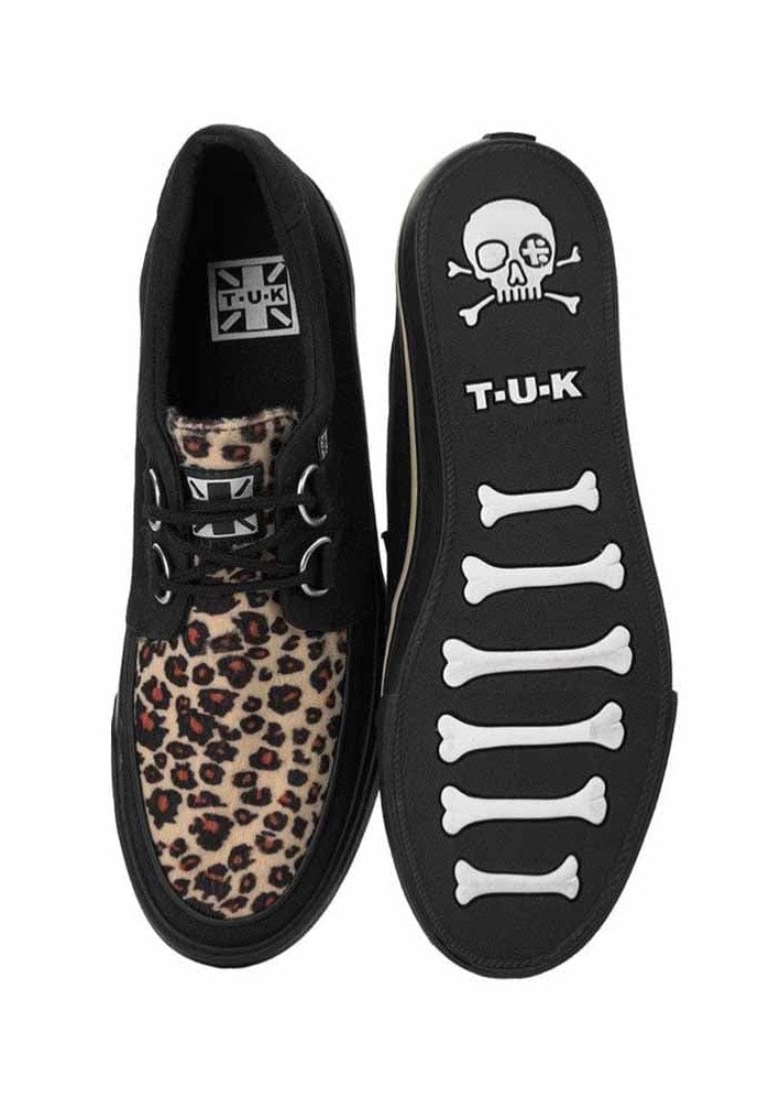 T.U.K. - Creeper Black Leopard/Canvas Upper - Girl Shoes | Women-Image