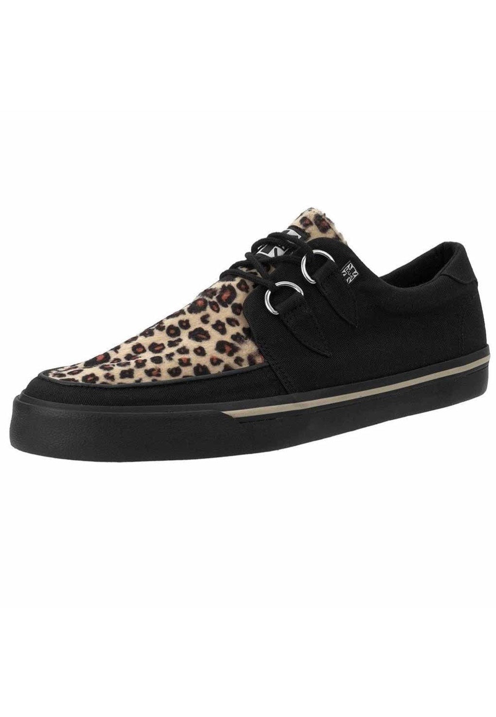 T.U.K. - Creeper Black Leopard/Canvas Upper - Girl Shoes | Women-Image