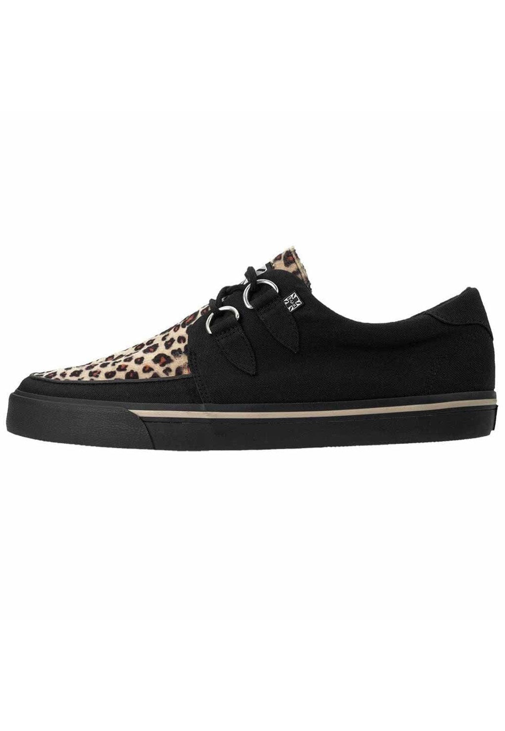 T.U.K. - Creeper Black Leopard/Canvas Upper - Girl Shoes | Women-Image