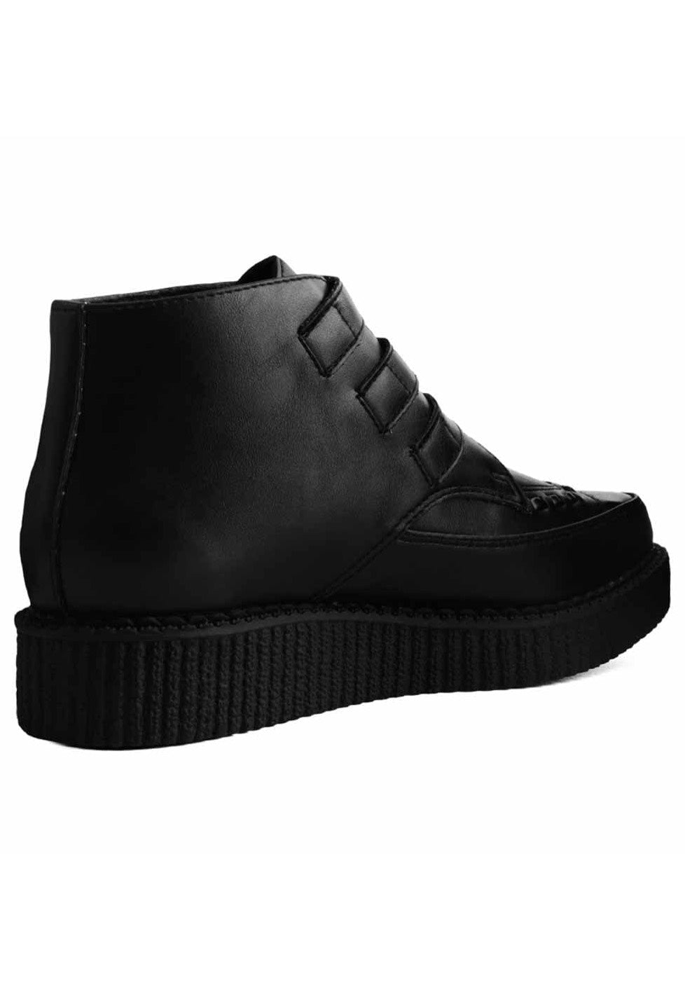 T.U.K. - Pointed Creeper 3 Buckle Boot Vegan Tukskin Black Micro Pu - Girl Shoes | Women-Image