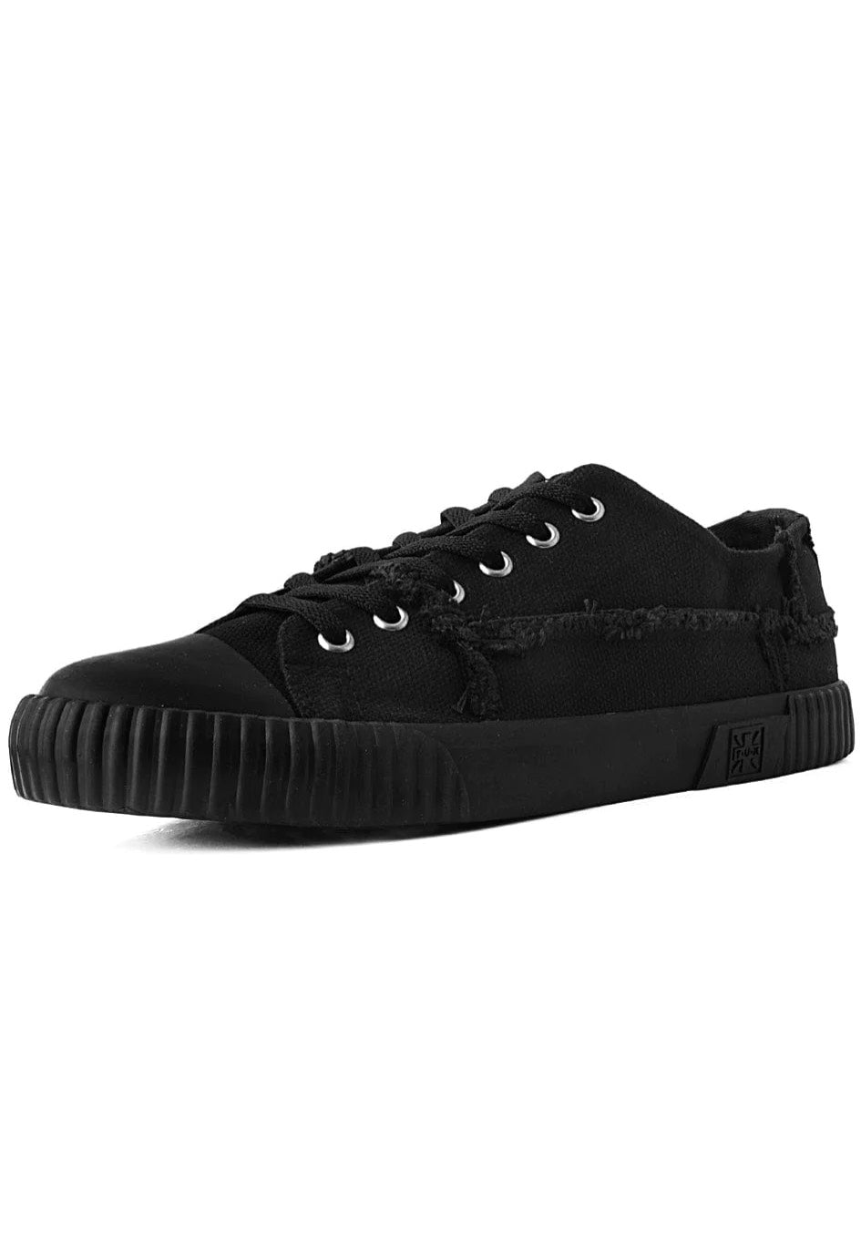 T.U.K. - Raw Edge Black Canvas - Shoes | Men-Image