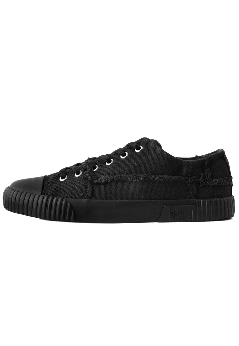 T.U.K. - Raw Edge Black Canvas - Shoes | Men-Image