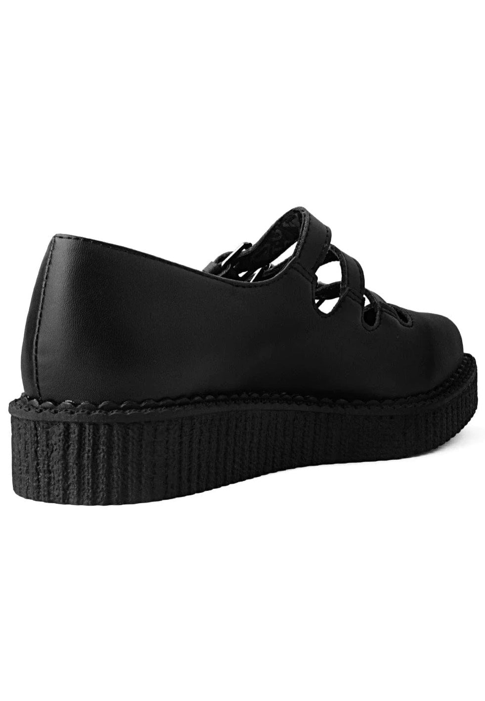 T.U.K. - Pointed Creeper Sandal 3 Buckle Black - Girl Shoes | Women-Image