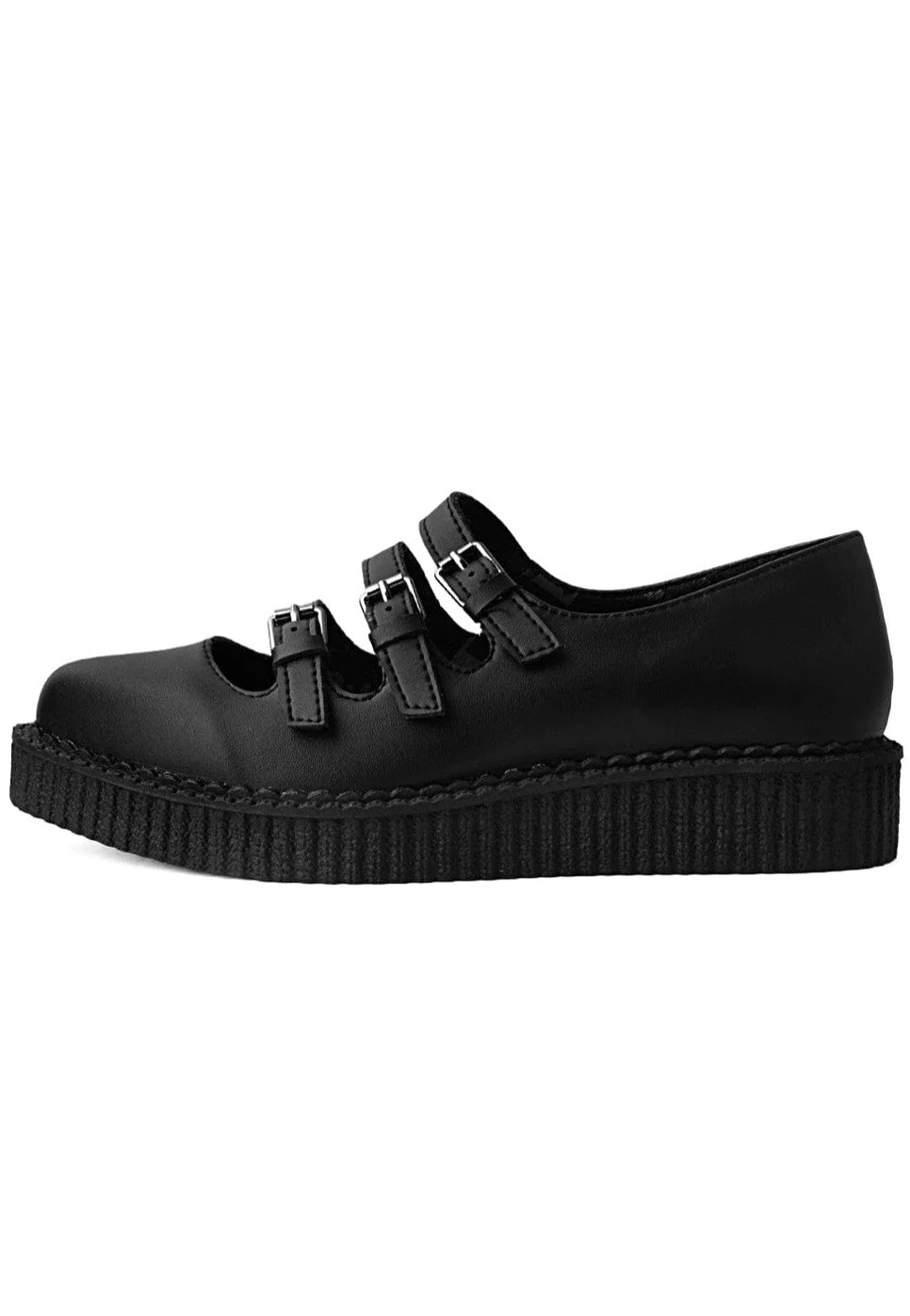 T.U.K. - Pointed Creeper Sandal 3 Buckle Black - Girl Shoes | Women-Image