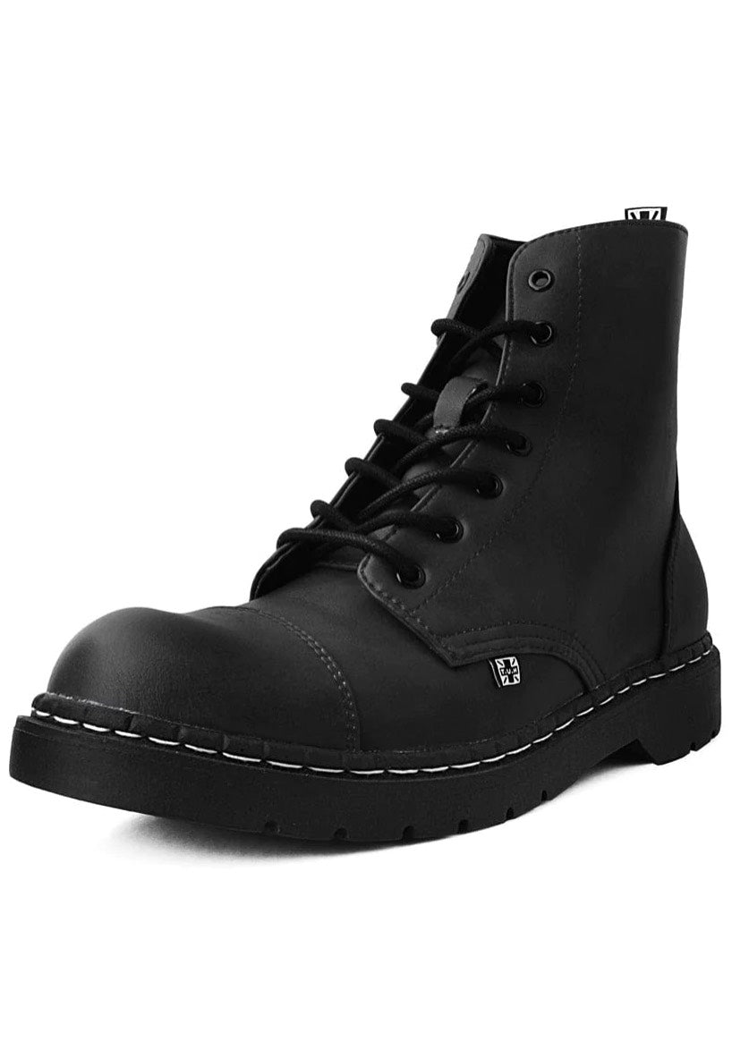 T.U.K. - 7 Eye 1991 Hand Finished Black PU - Shoes | Men-Image