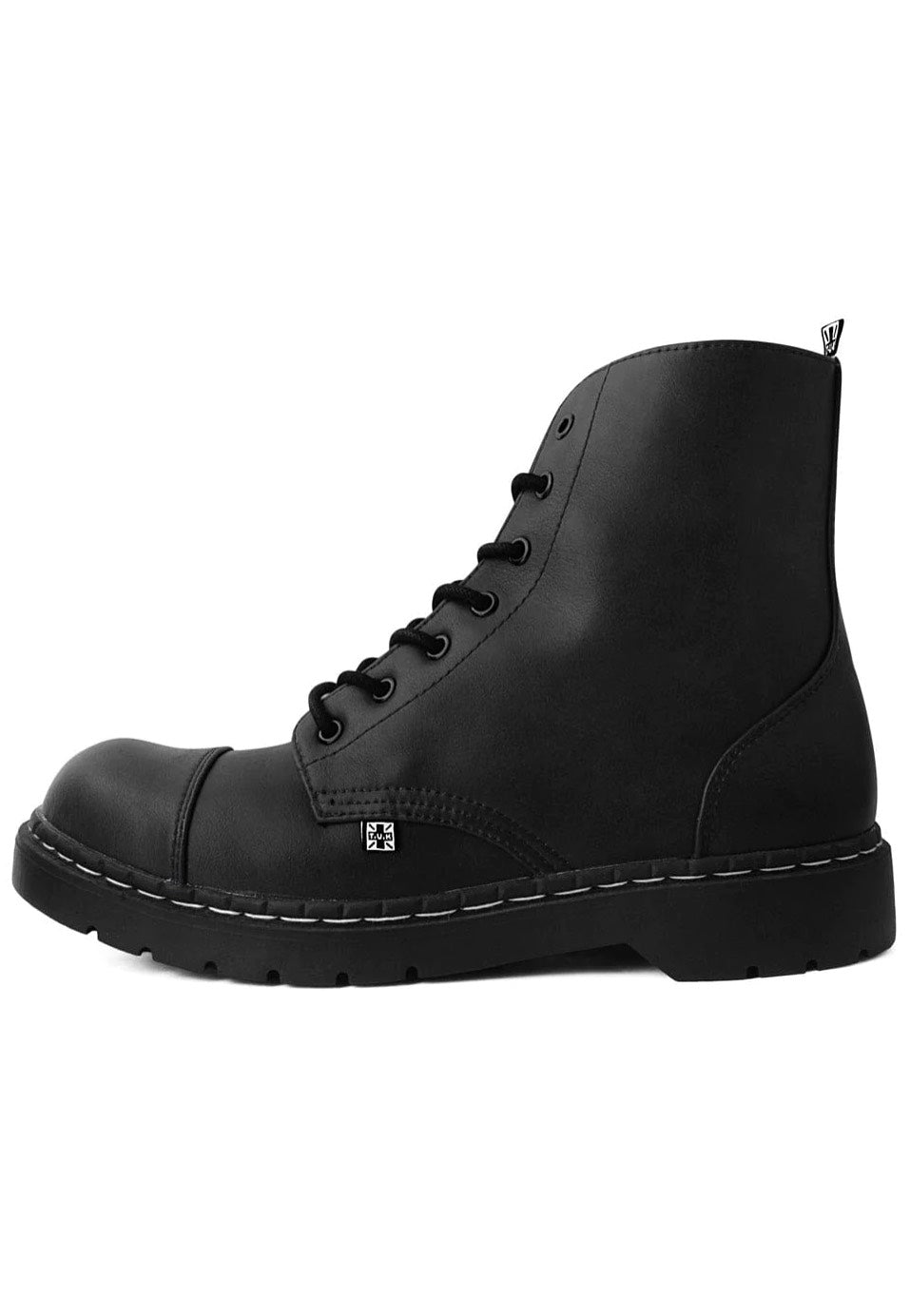 T.U.K. - 7 Eye 1991 Hand Finished Black PU - Shoes | Men-Image