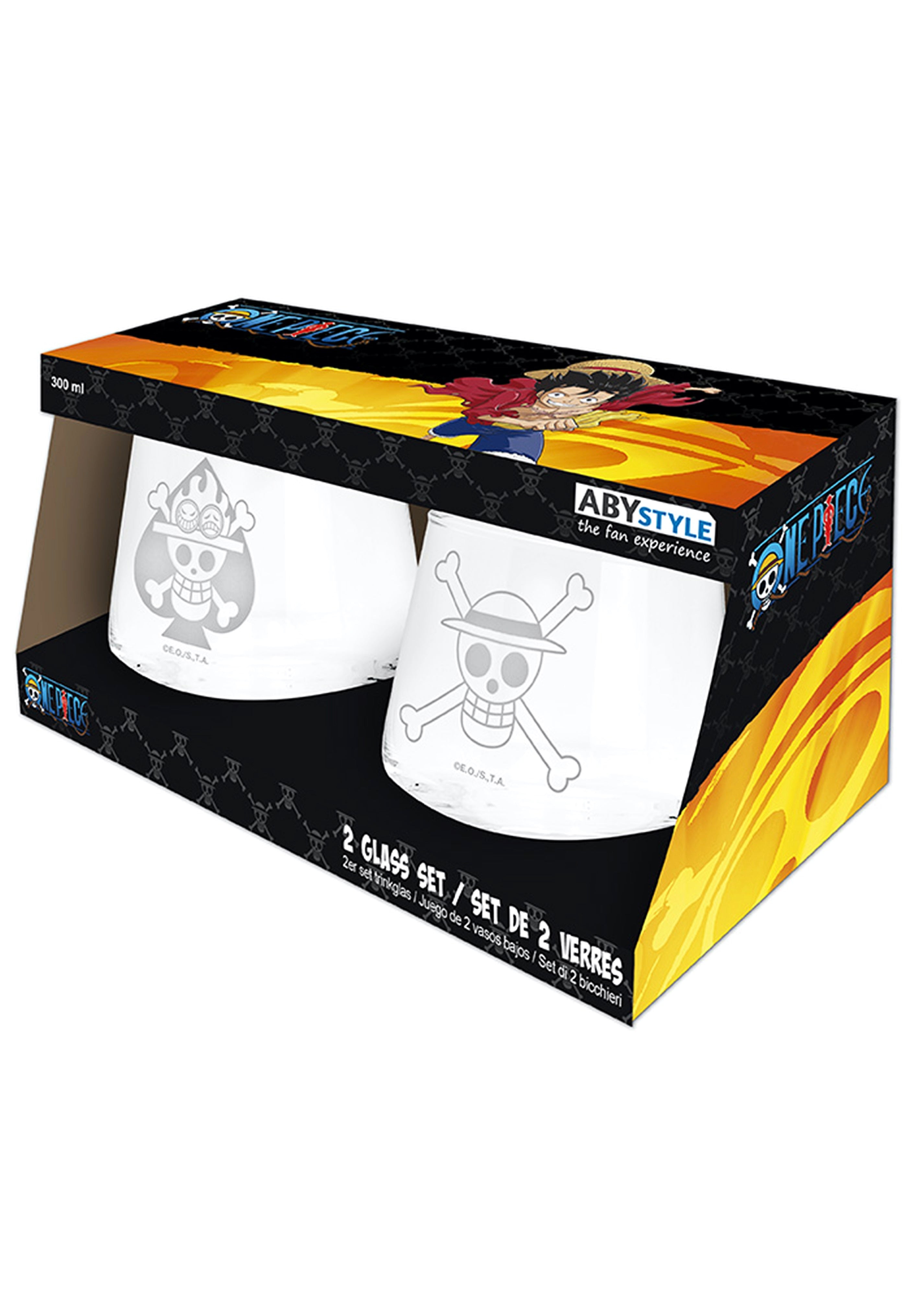 One Piece - Luffy & Ace Set - Glass | Neutral-Image