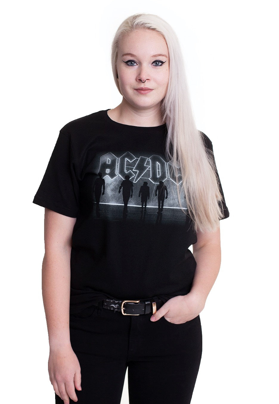 AC/DC - B&W Band Photo - T-Shirt | Women-Image