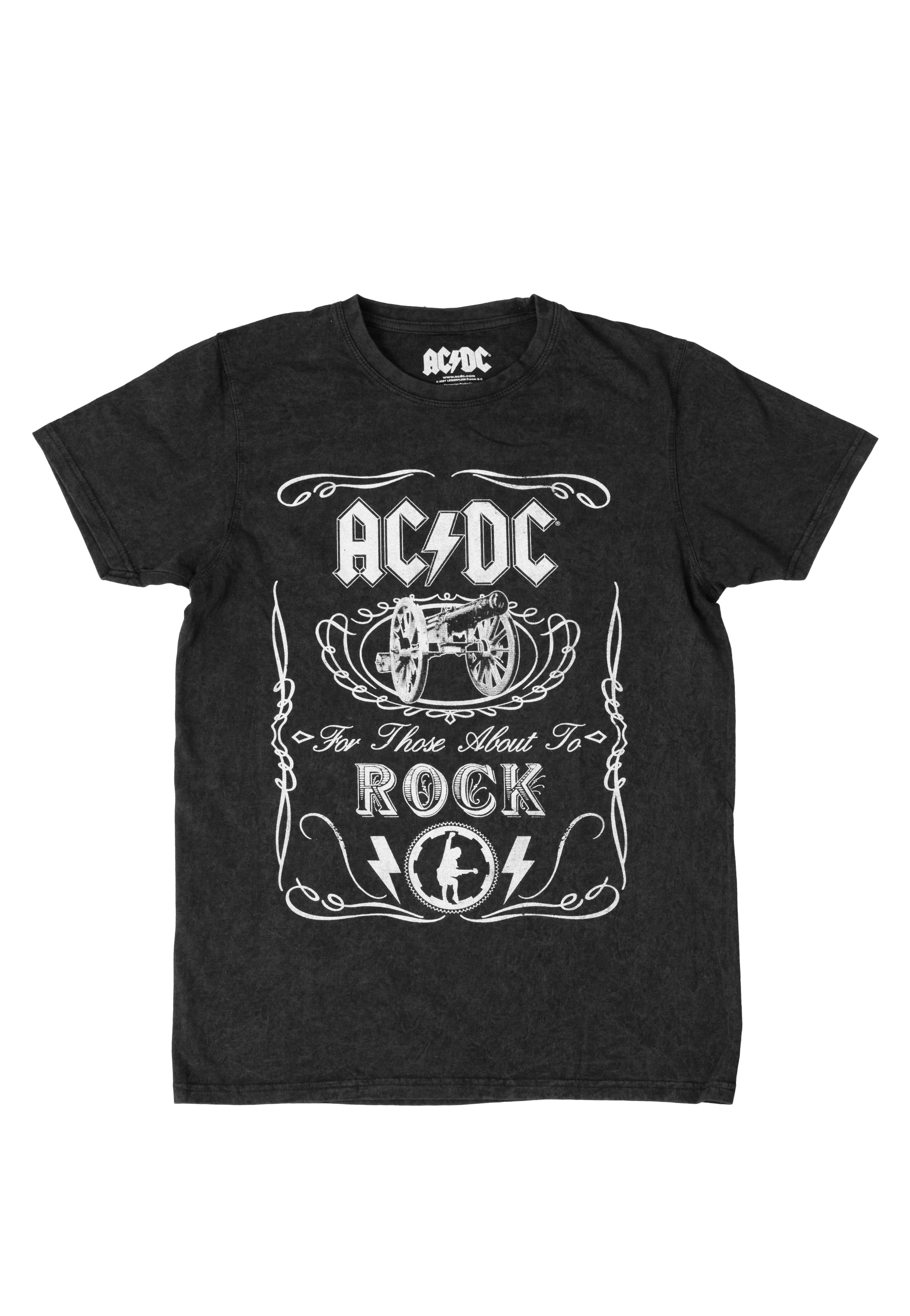 AC/DC - Cannon Swig Dip Dye - T-Shirt | Neutral-Image