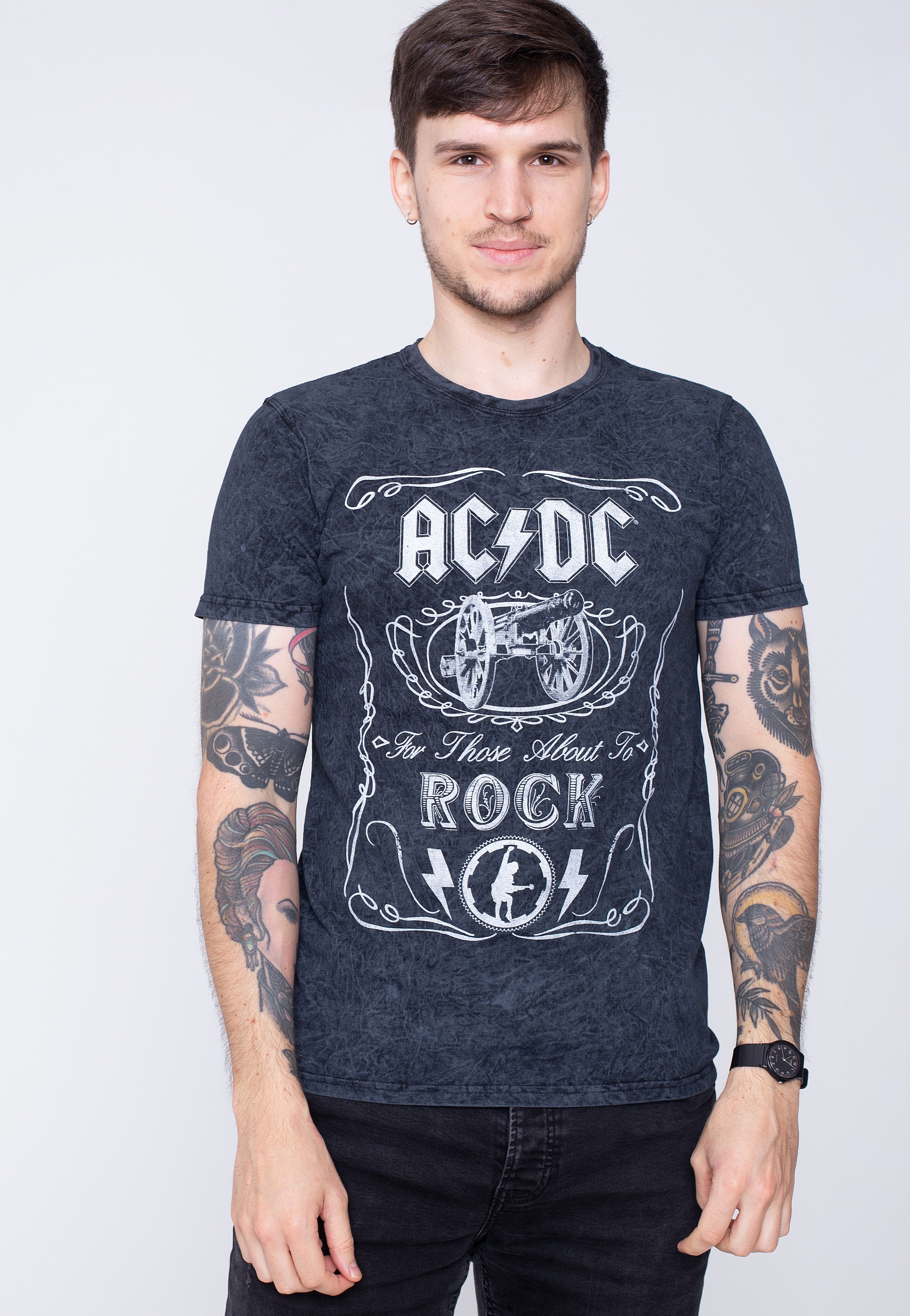 AC/DC - Cannon Swig Dip Dye - T-Shirt | Men-Image