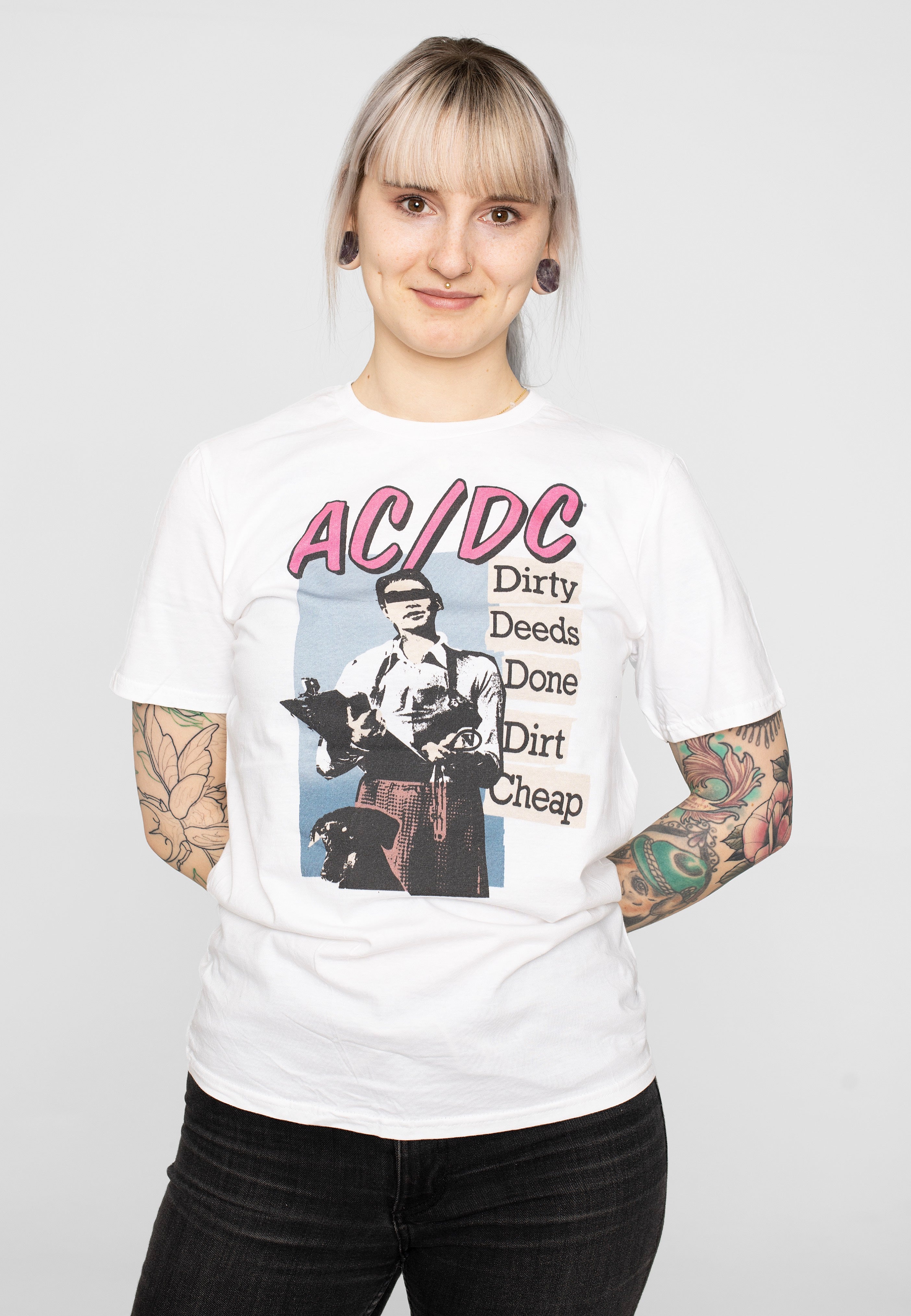 AC/DC - Dirty Deeds Done Dirt Cheap White - T-Shirt | Women-Image