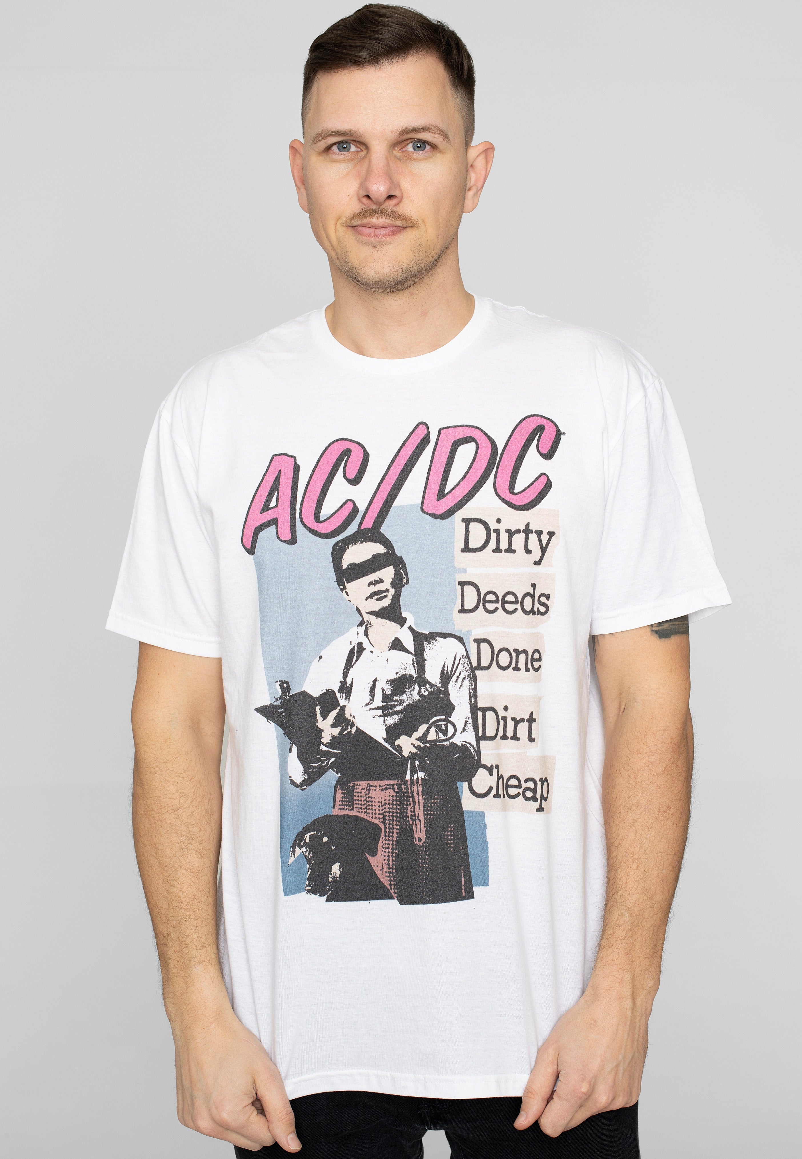 AC/DC - Dirty Deeds Done Dirt Cheap White - T-Shirt | Men-Image