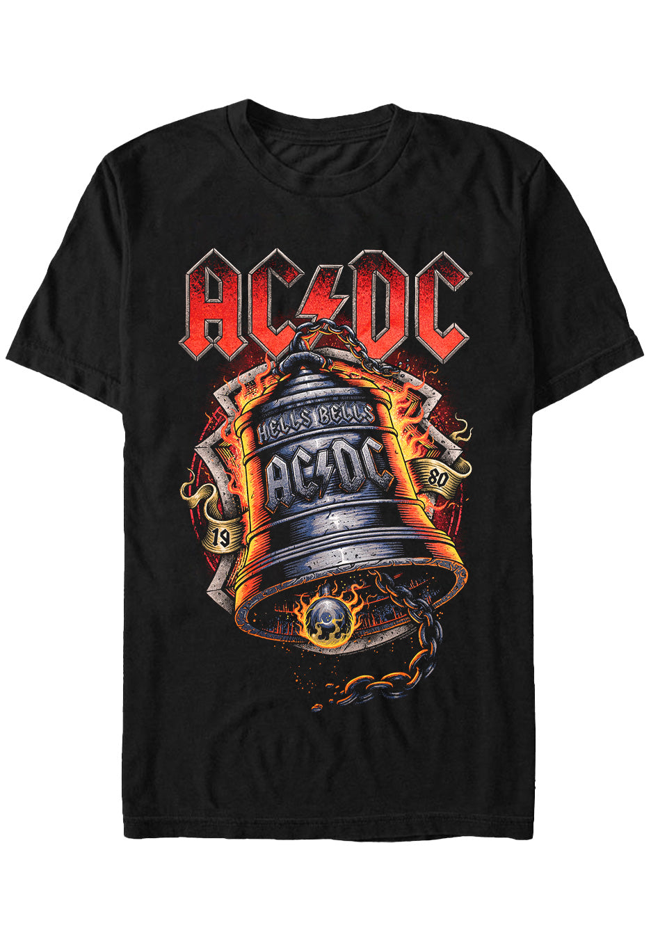 AC/DC - Hells Bells Flames - T-Shirt | Neutral-Image