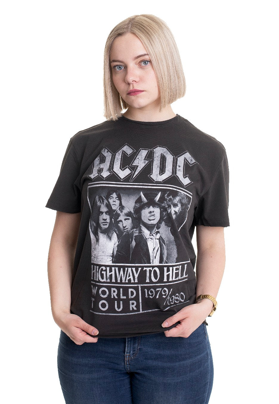 AC/DC - Highway To Hell Poster Charcoal - T-Shirt | Women-Image