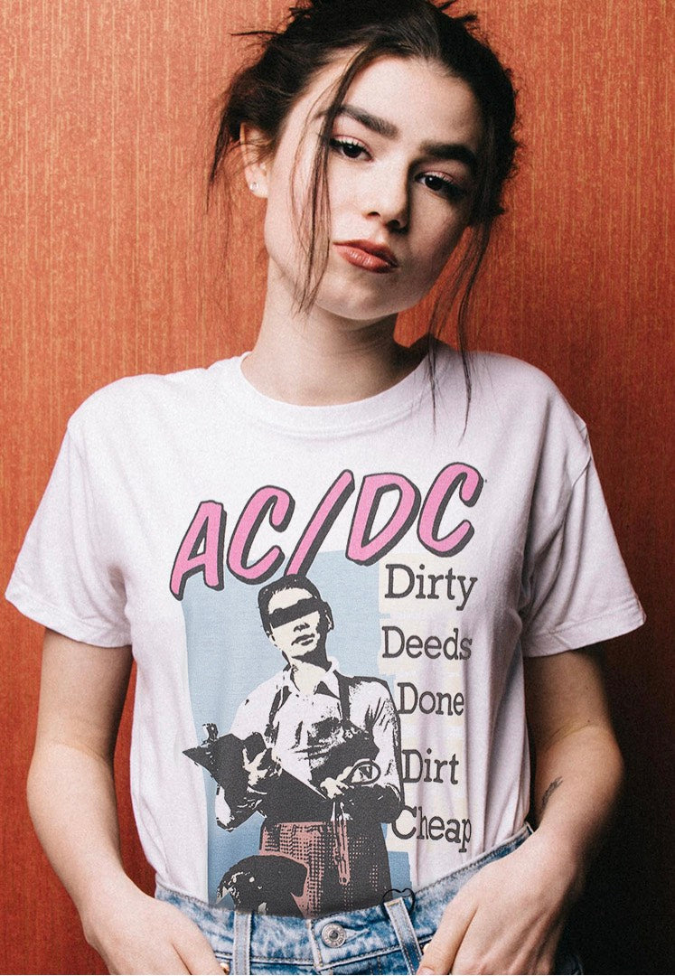 AC/DC - Dirty Deeds Done Dirt Cheap White - T-Shirt | Women-Image