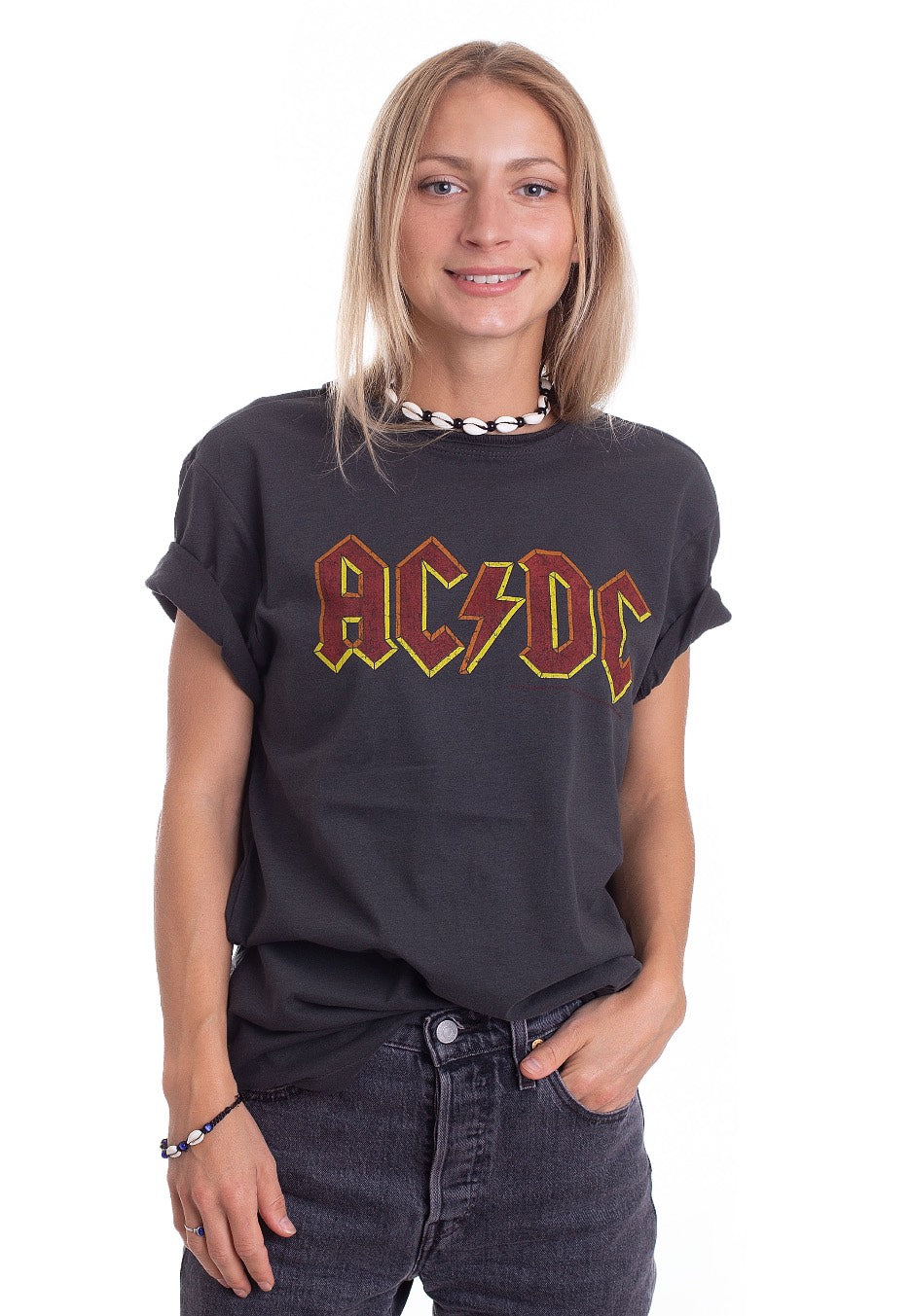 AC/DC - Logo Charcoal - T-Shirt | Women-Image