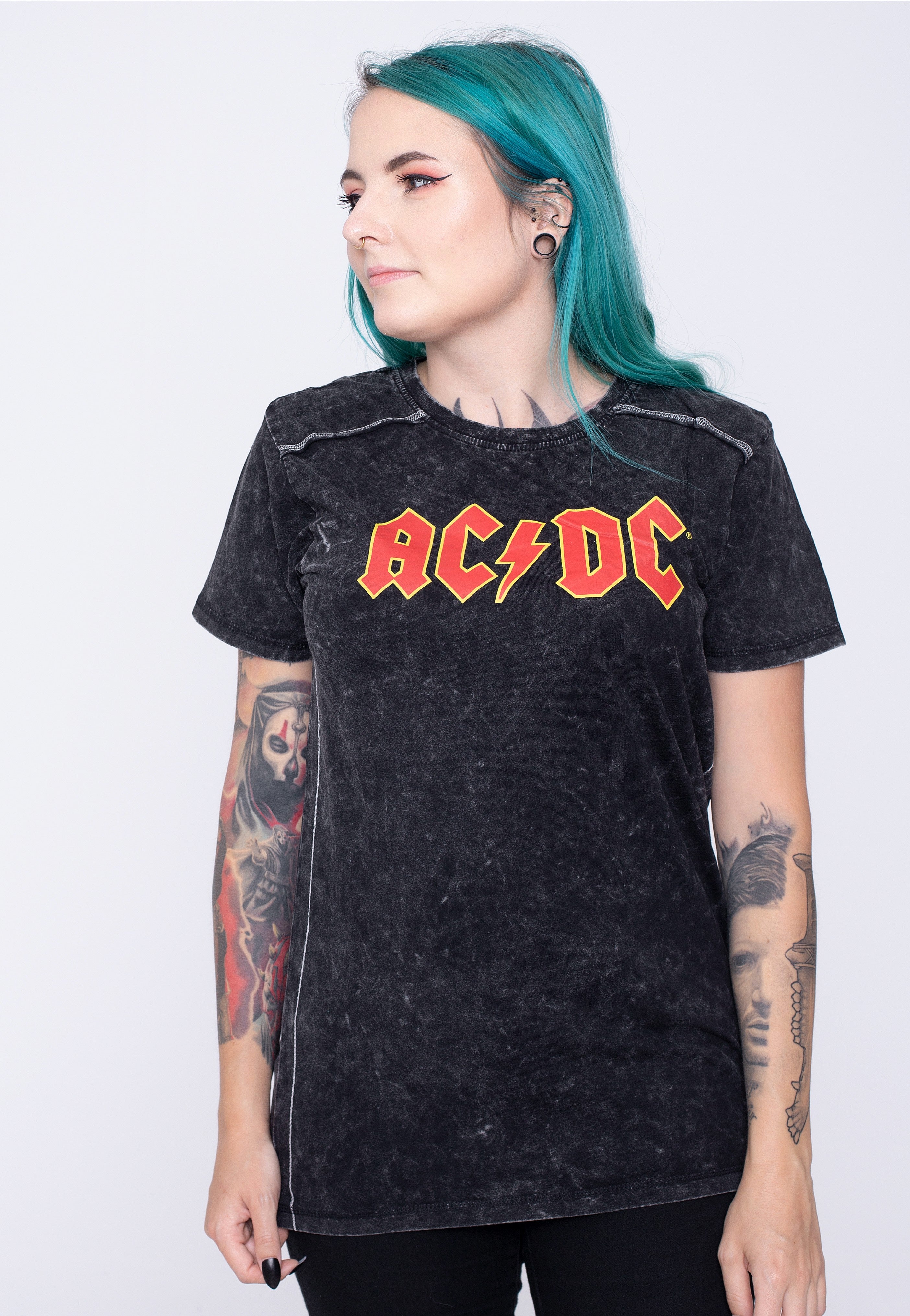 AC/DC - Logo Snow Wash - T-Shirt | Women-Image