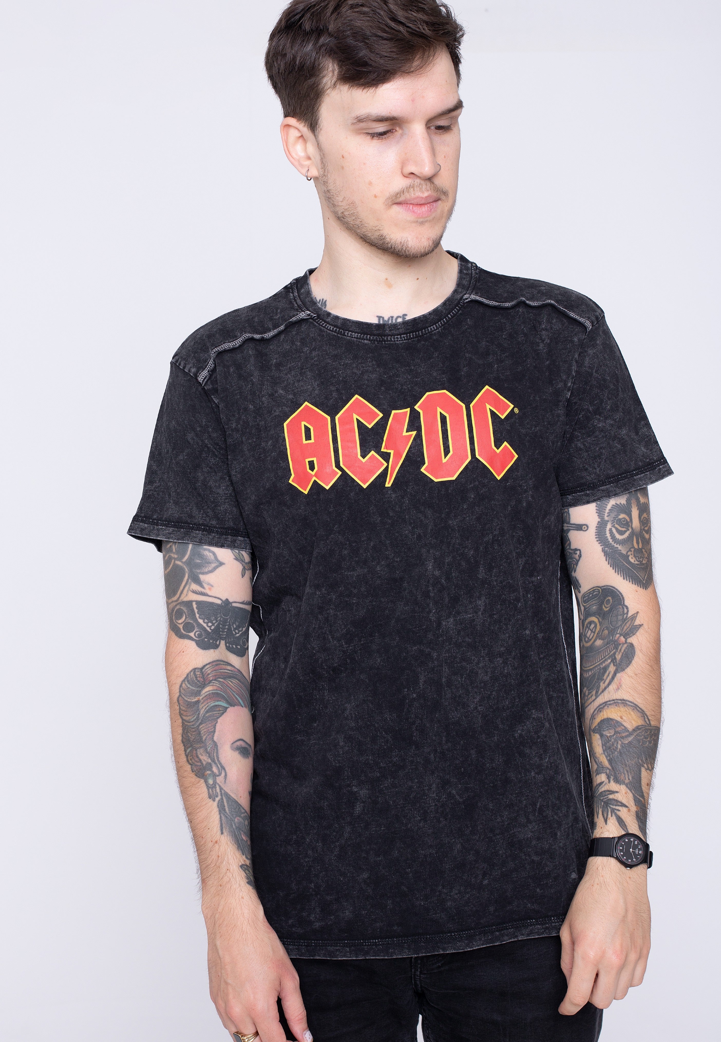 AC/DC - Logo Snow Wash - T-Shirt | Men-Image