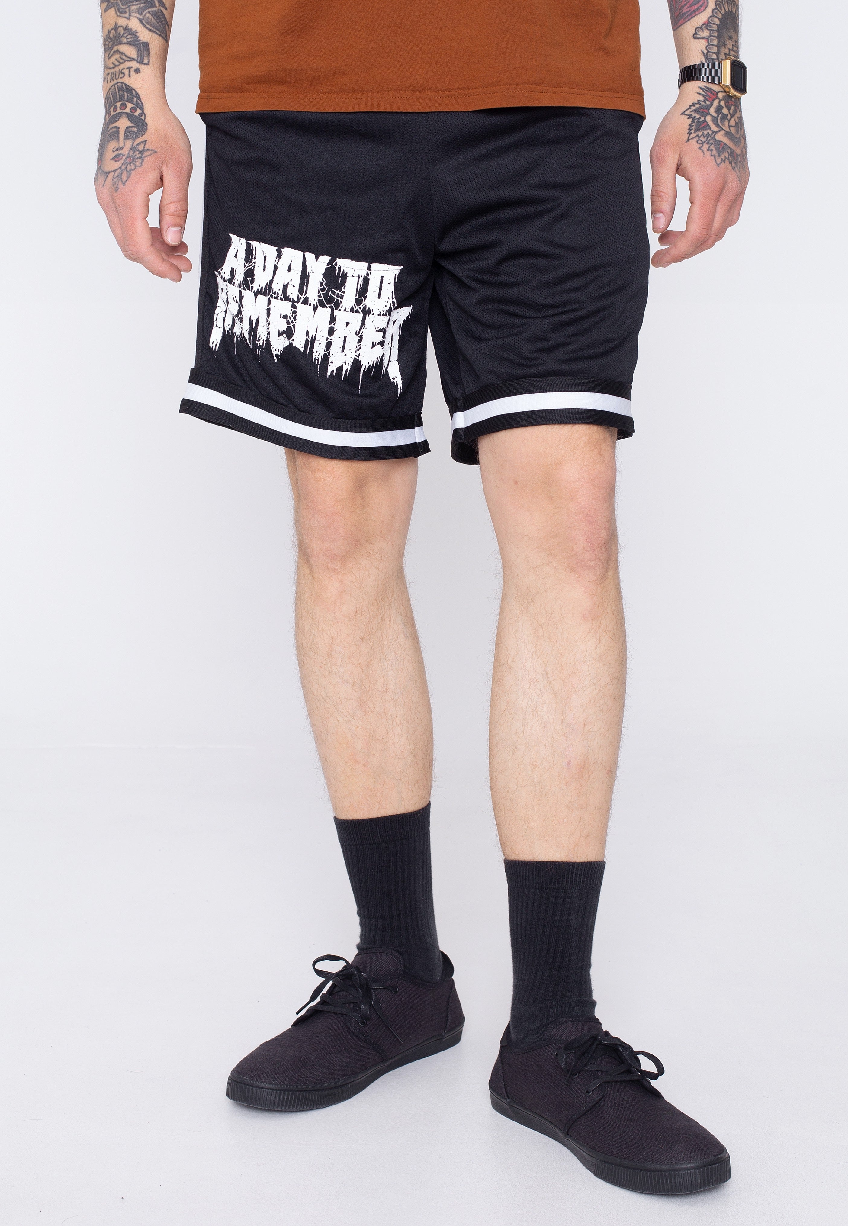 A Day To Remember - Riddick Logo Striped - Shorts | Men-Image