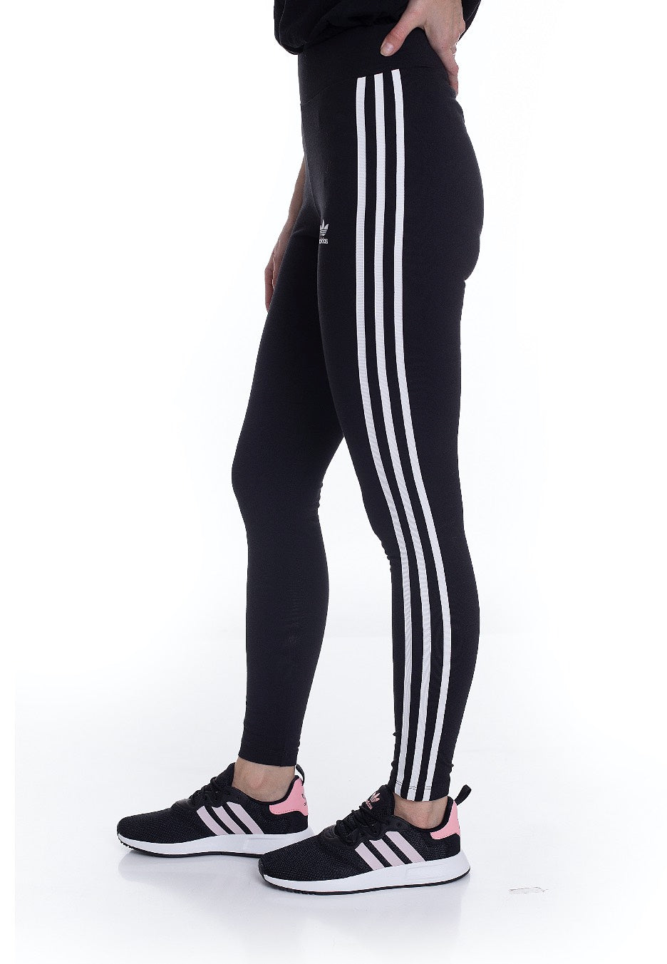 Adidas - 3 STR TIGHT Black/White - Leggings | Women-Image