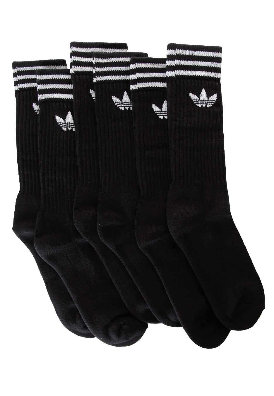 Adidas - Solid Crew 3 Pack Black/White - Socks | Neutral-Image