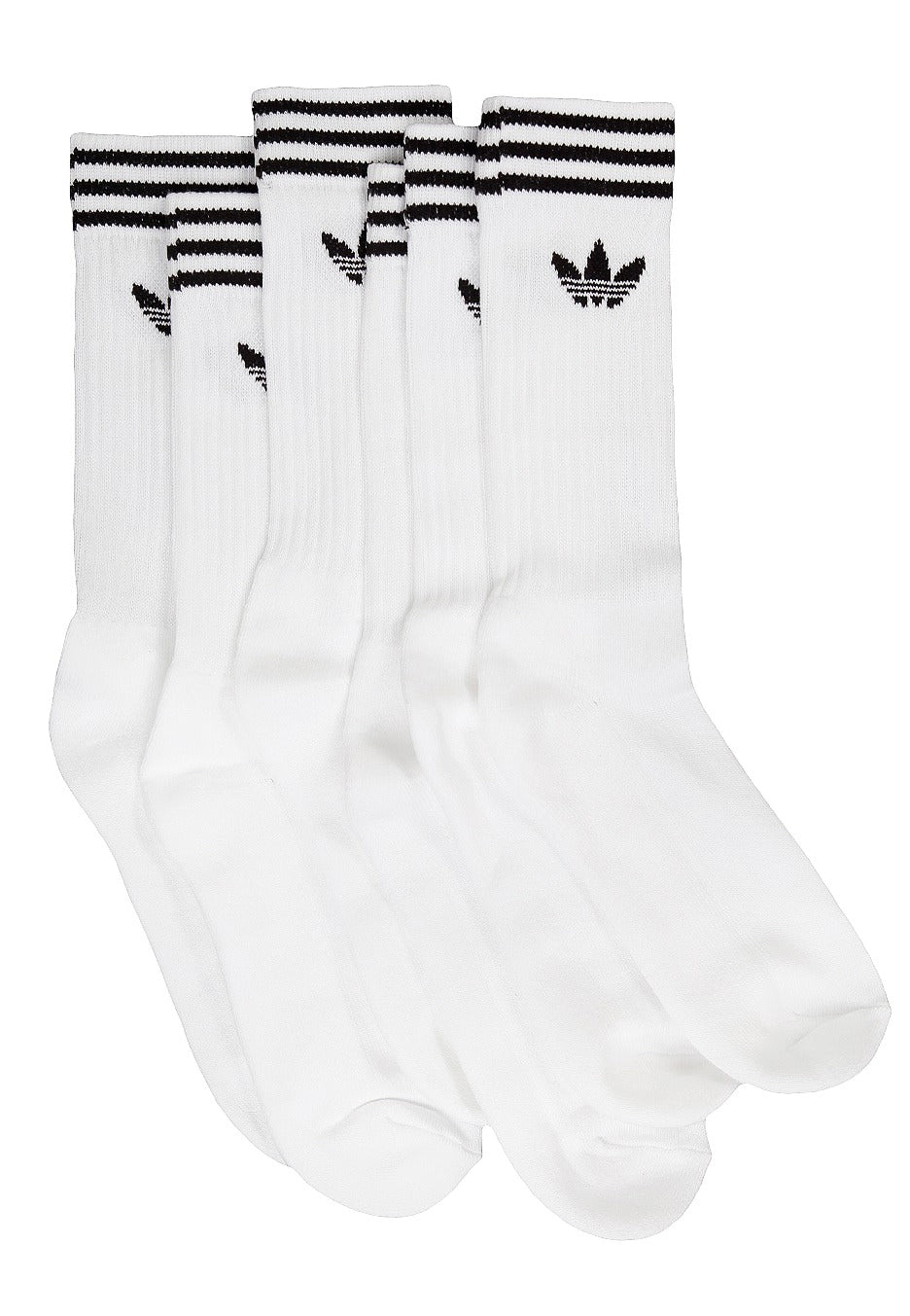 Adidas - Solid Crew 3 Pack White/Black - Socks | Neutral-Image