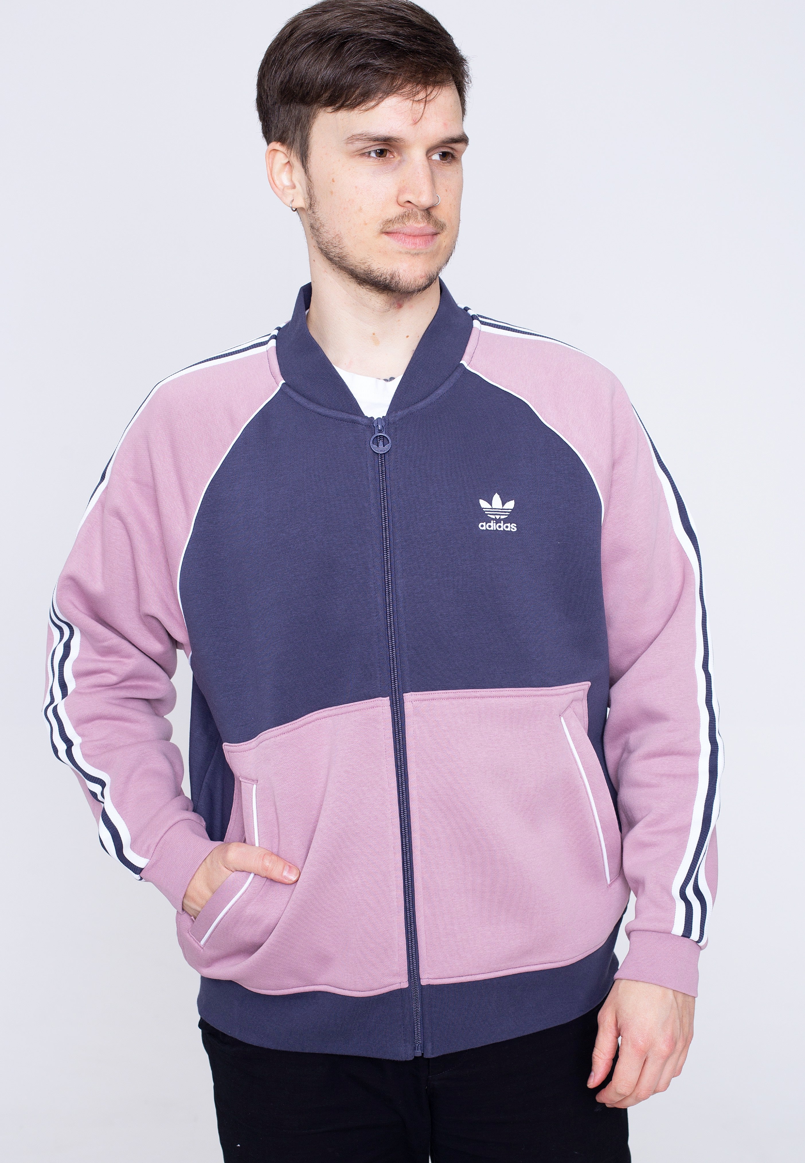 Adidas - SST Fleece Shadow Navy/Magic Mauve - Track Jacket | Men-Image