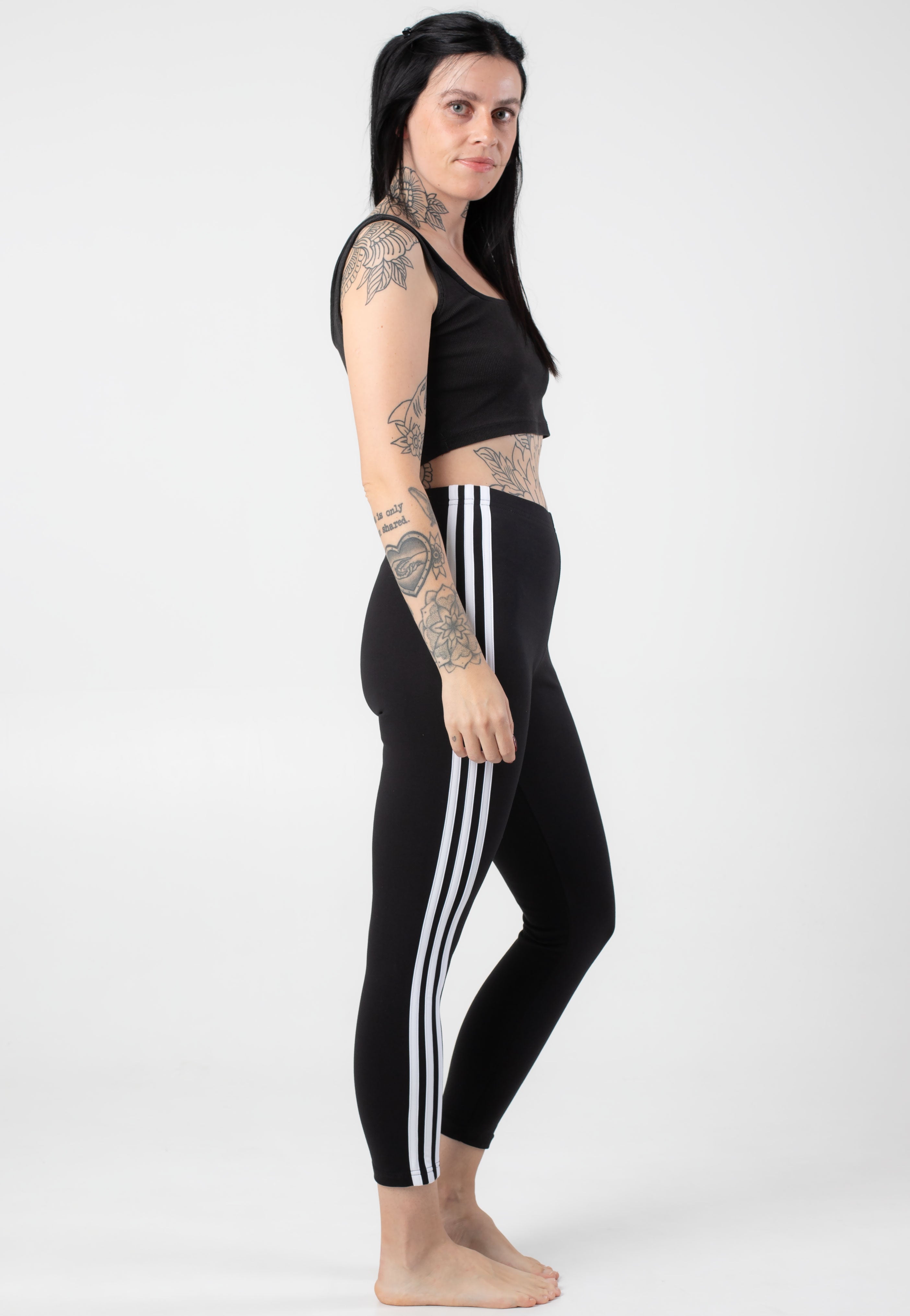 Adidas - W 3S Black/White - Leggings | Women-Image