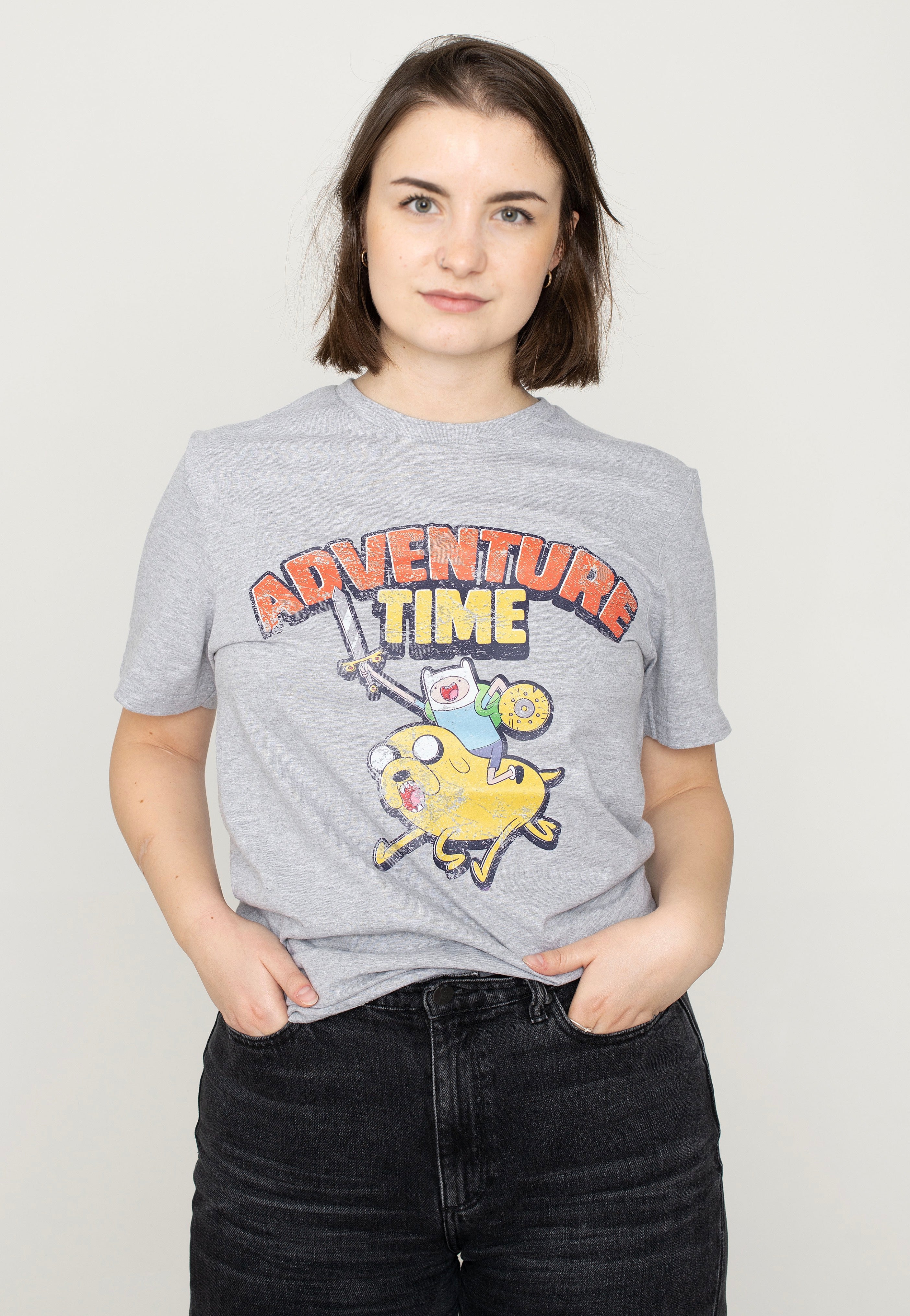 Adventure Time - Washed Heather Grey - T-Shirt | Women-Image