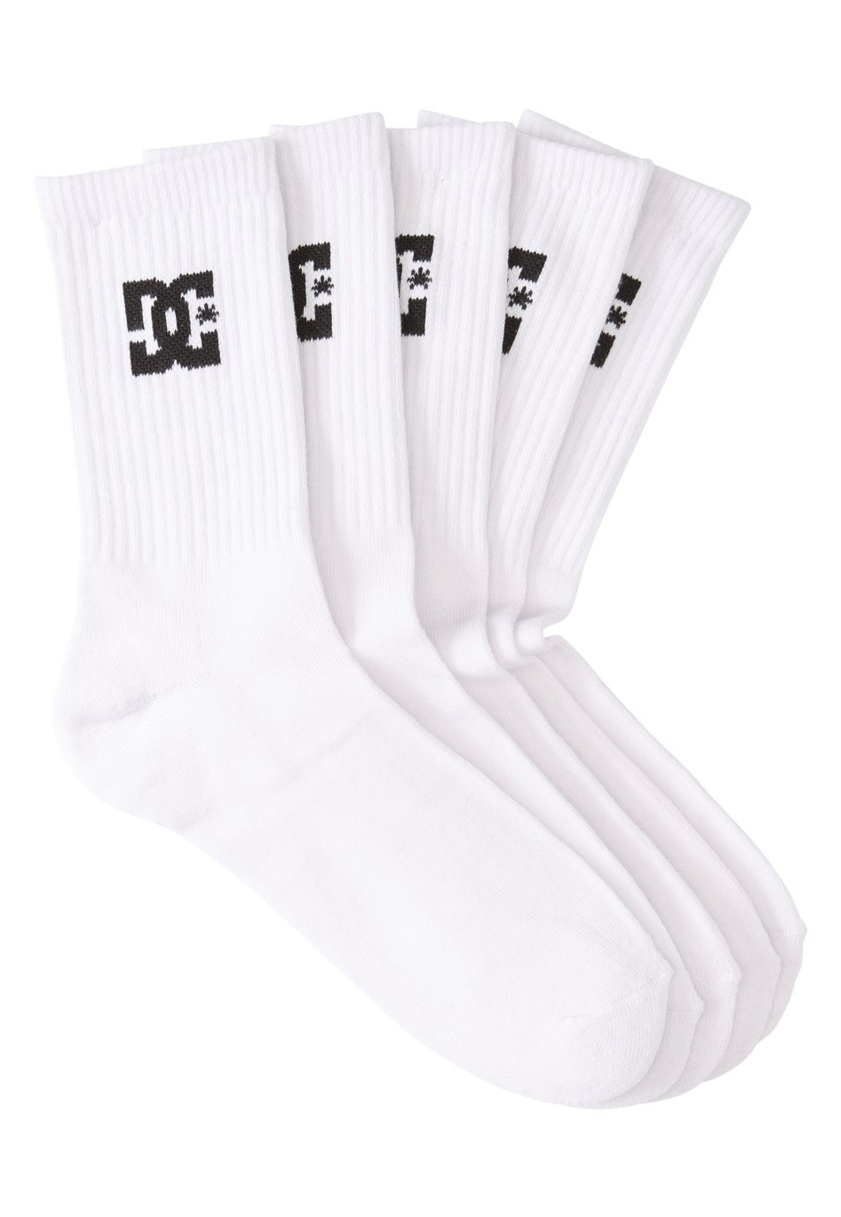 DC - Spp Crew Pack Of 5 Snow White - Socks | Neutral-Image