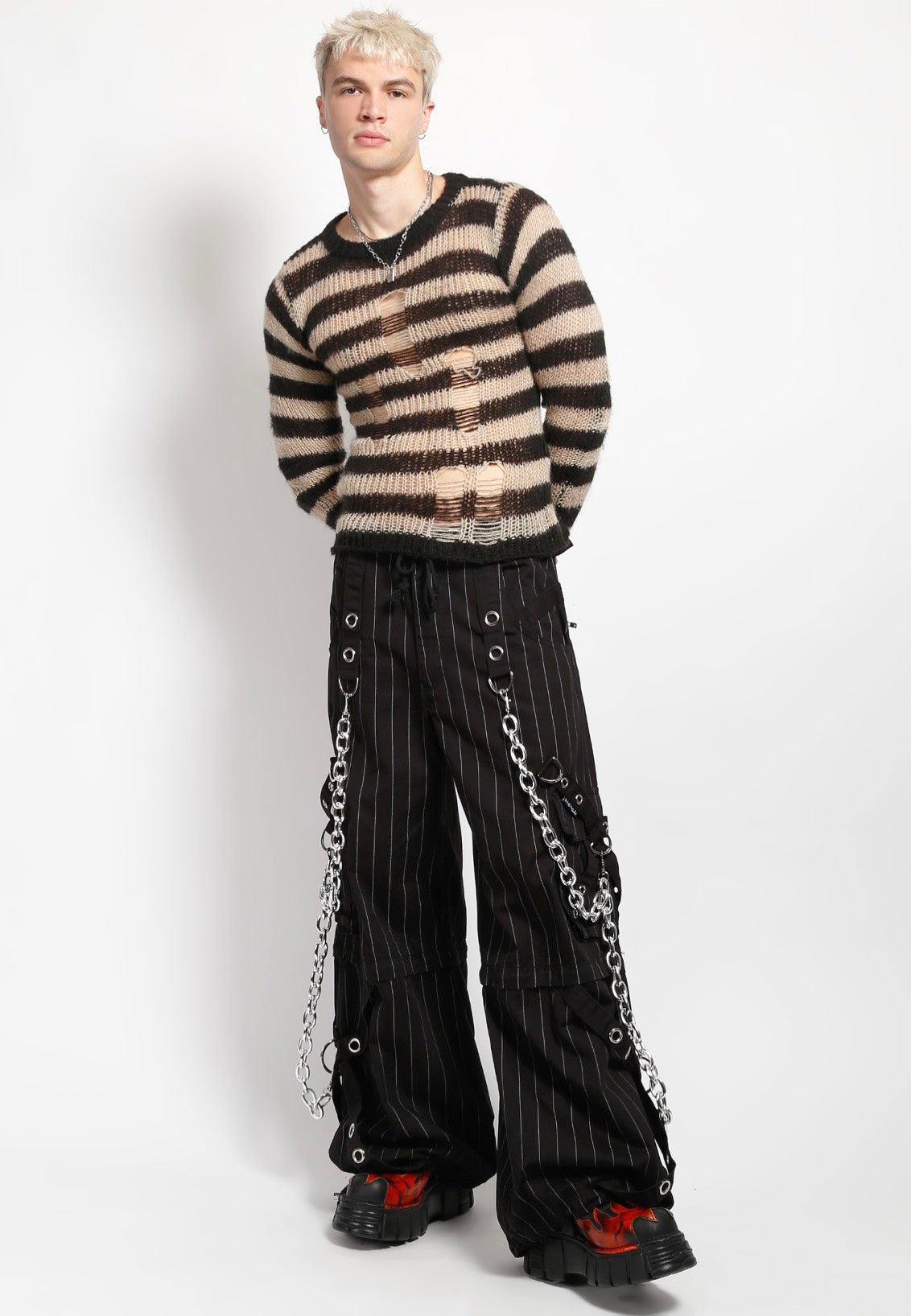 Tripp NYC - Power Chain Black/White Stripe - Pants | Men-Image