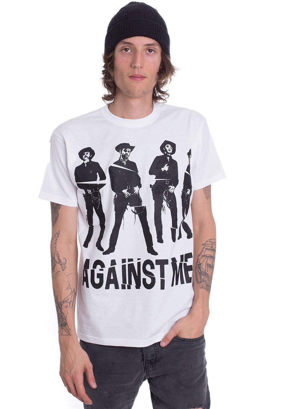 Against Me! - Cowboy White - T-Shirt | Men-Image