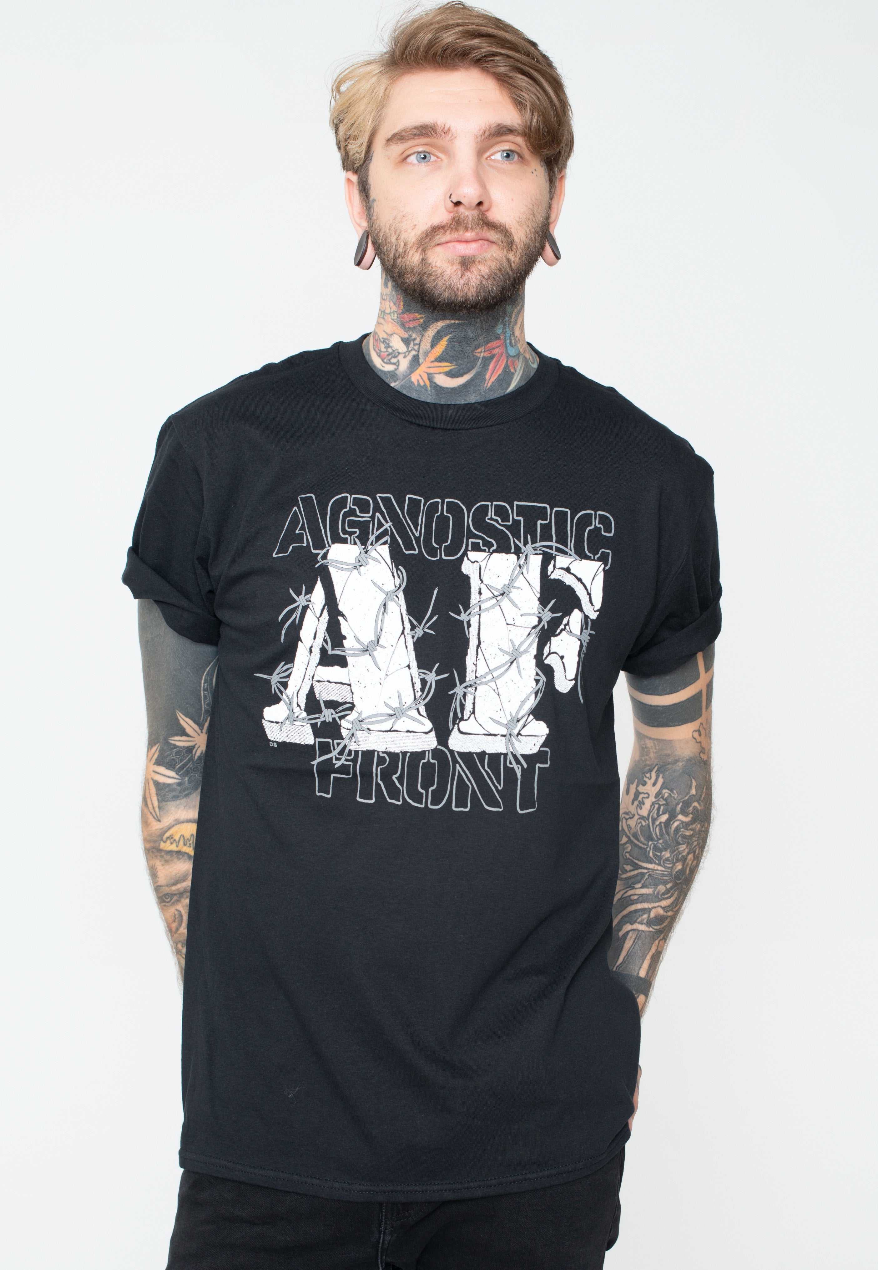 Agnostic Front - Barbwire Block Logo - T-Shirt | Men-Image