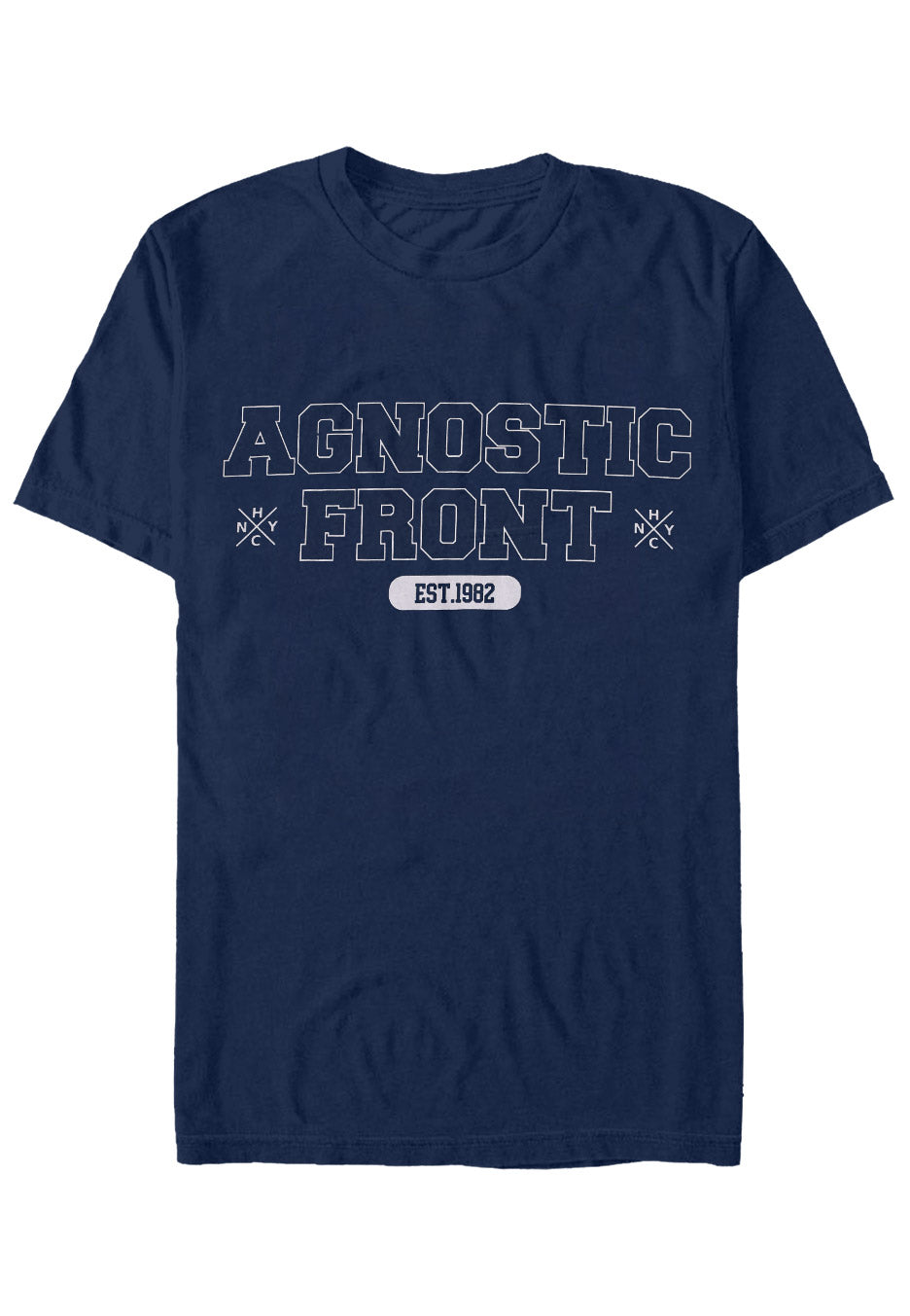 Agnostic Front - Baseball Logo Navy - T-Shirt | Neutral-Image