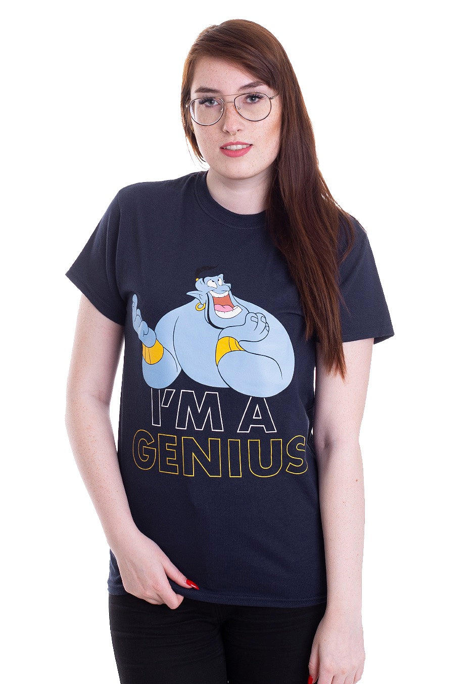 Aladdin - I'm a Genius Navy - T-Shirt | Women-Image