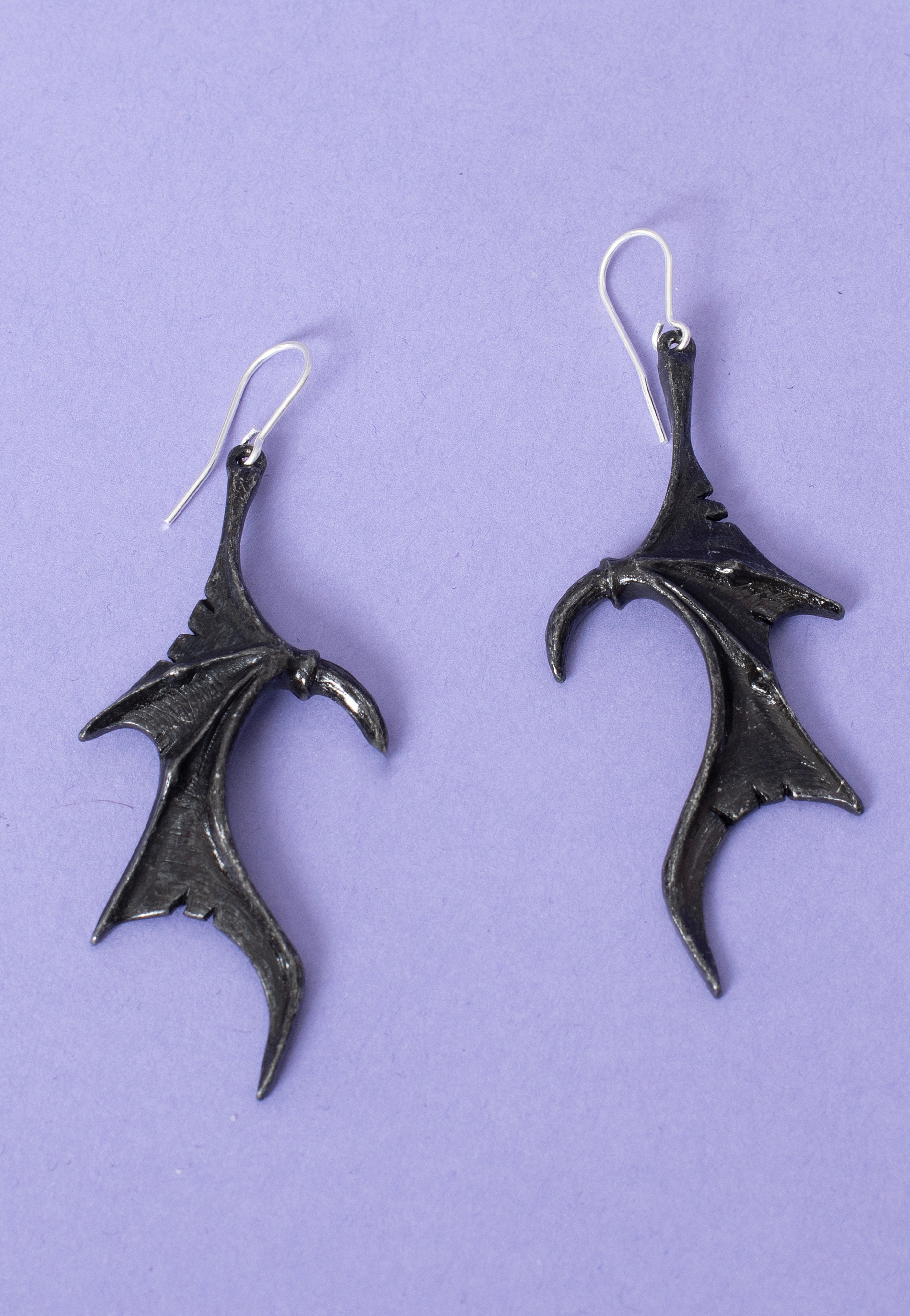 Alchemy England - Wings Of Midnight Silver - Earrings | Neutral-Image