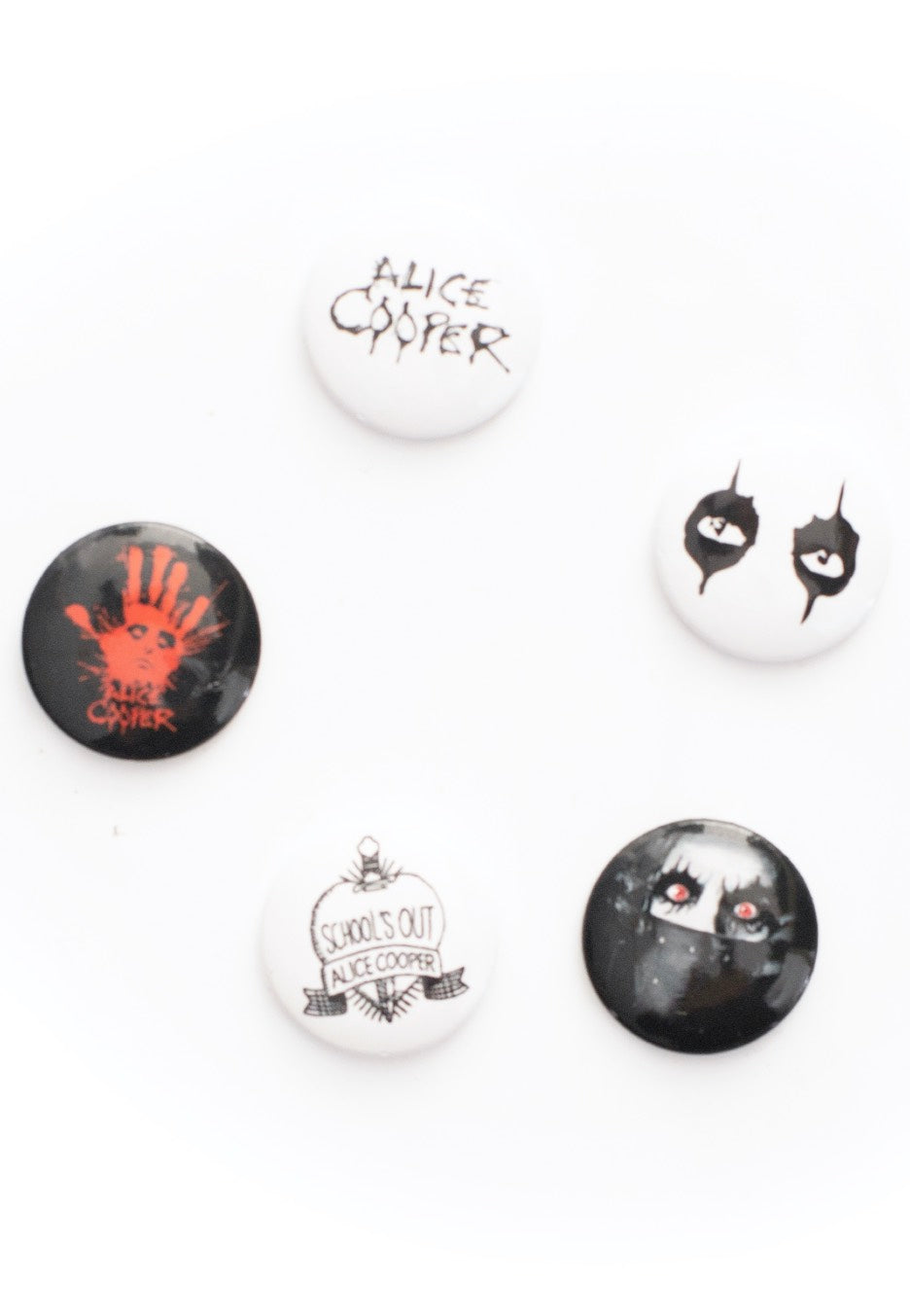 Alice Cooper - Eyes Pack Of 5 - Button Set | Neutral-Image