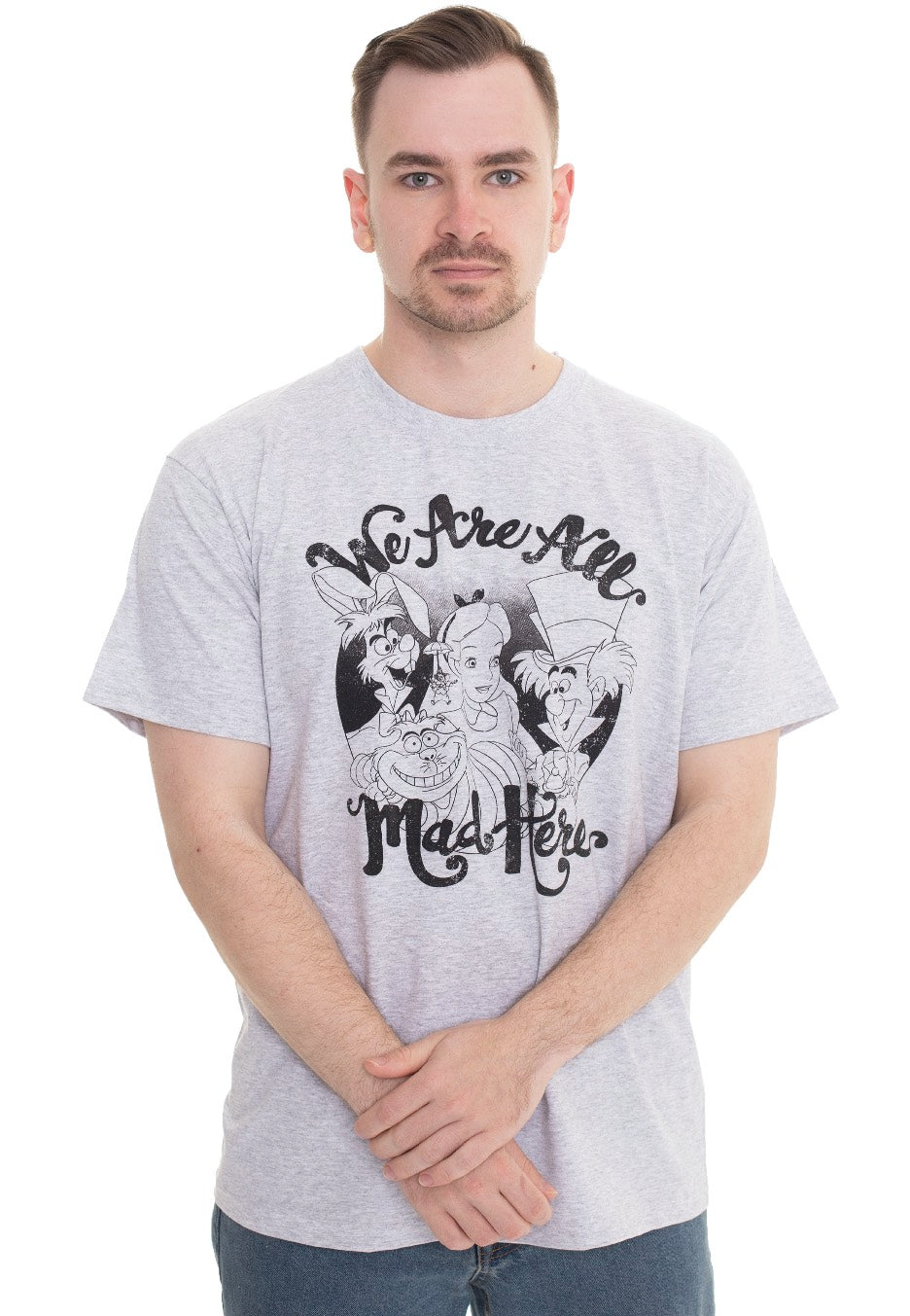 Alice In Wonderland - All Mad Here Grey - T-Shirt | Men-Image